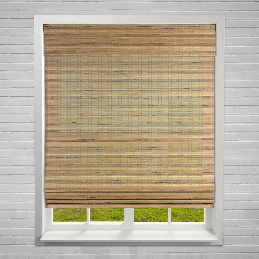 Arlo Blinds Tuscan 74-inch High Cordless Lift Bamboo Roman Shades