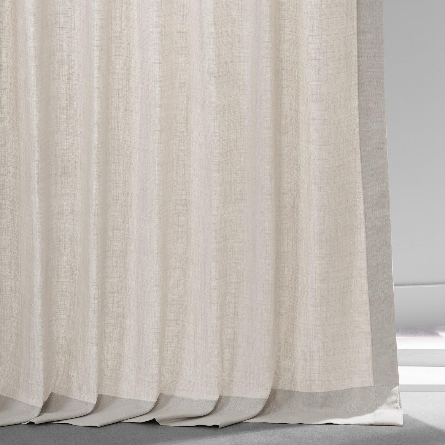 Exclusive Fabrics Dune Textured Solid Cotton Curtain Pair (2 Panels)