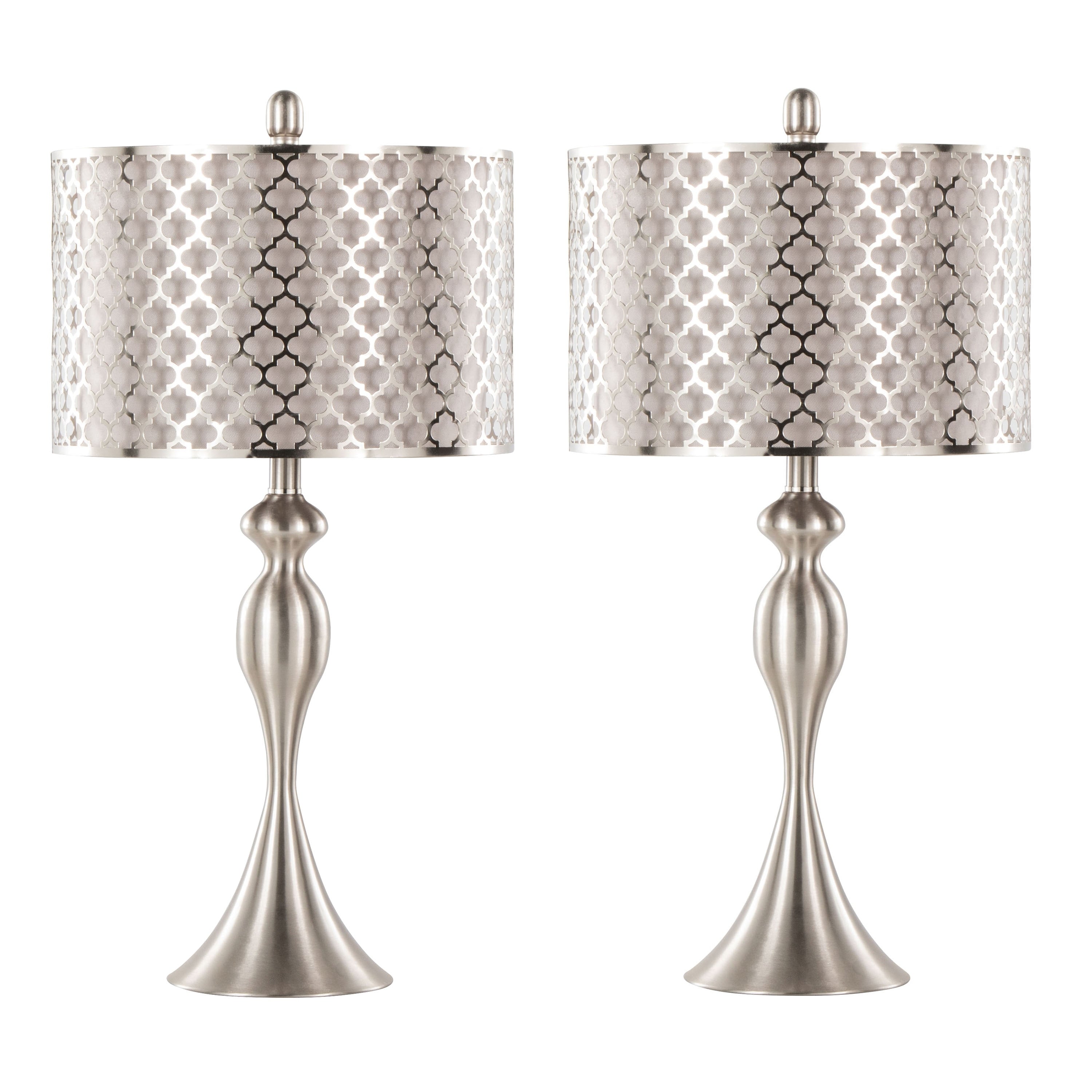 Ashland 27 Metal Table Lamp with Laser Cut Detail (Set of 2) - 27