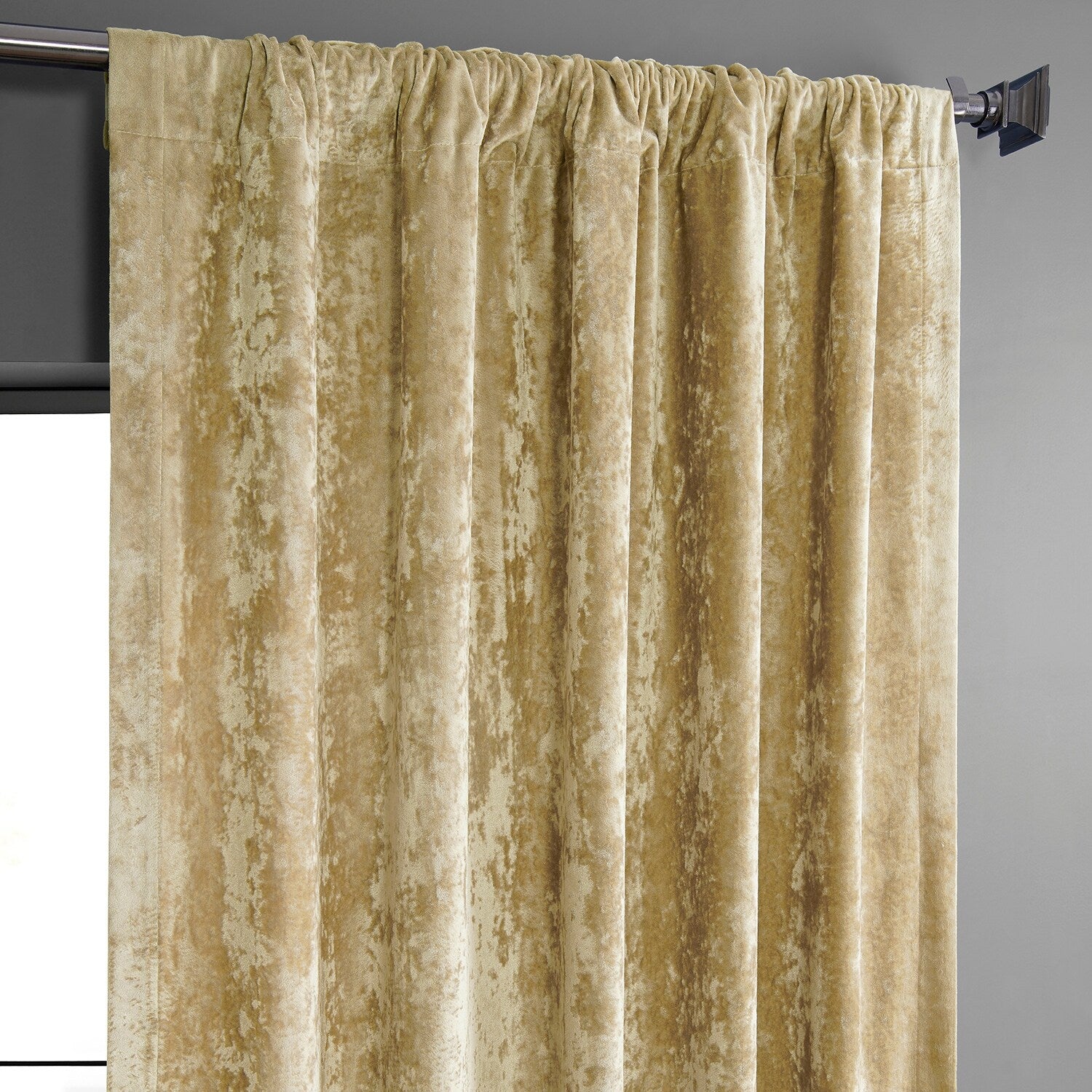 Exclusive Fabrics Lush Crush Velvet Curtains - Room Darkening Curtain for Bedroom & Living Room (1 Panel)