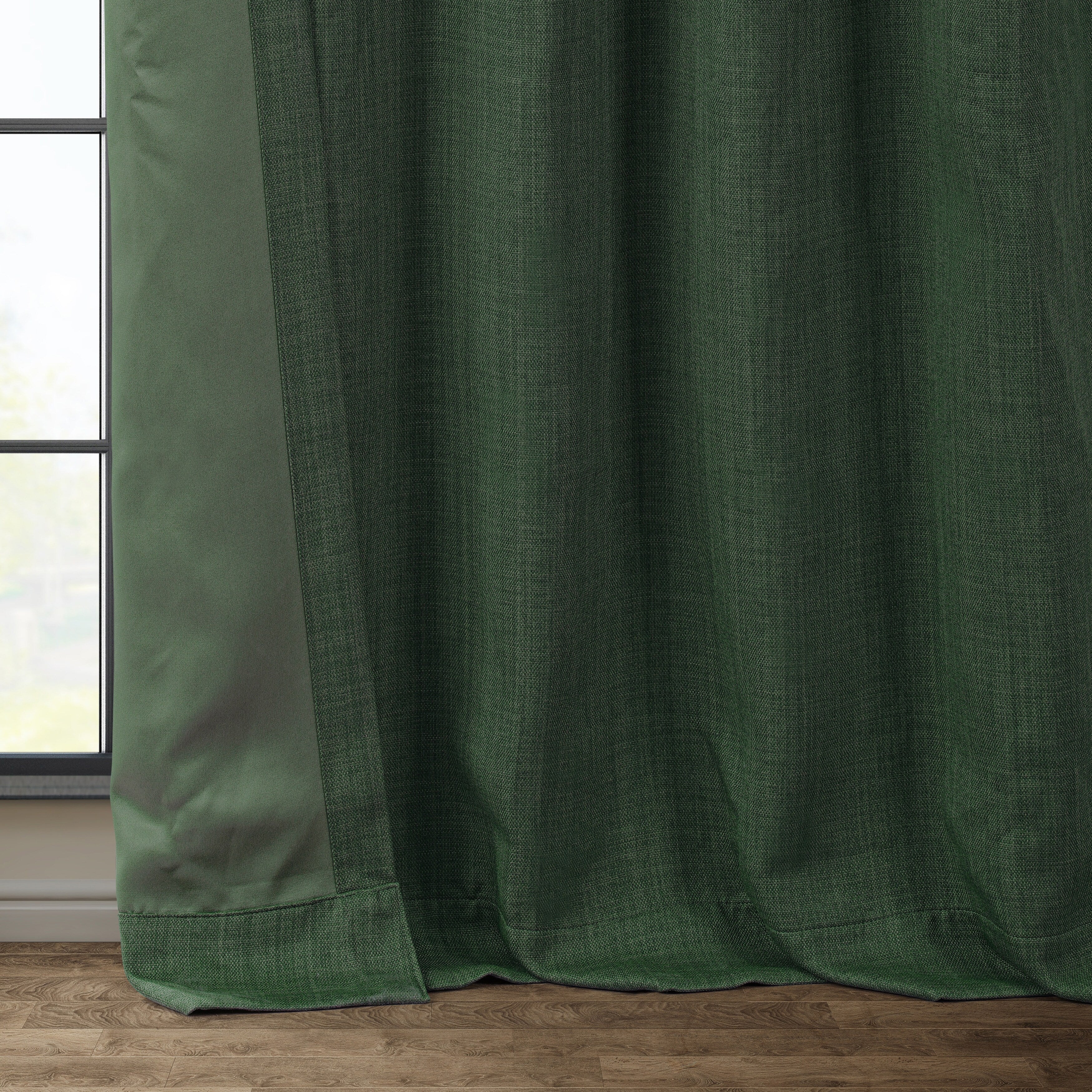 Exclusive Fabrics Faux Linen Room Darkening Curtain (1 Panel)