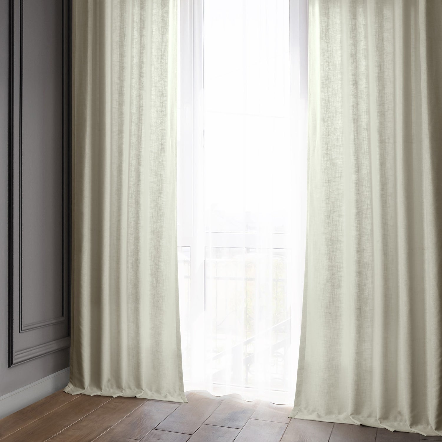 Exclusive Fabrics Classic Faux Linen Curtain (1 Panel)