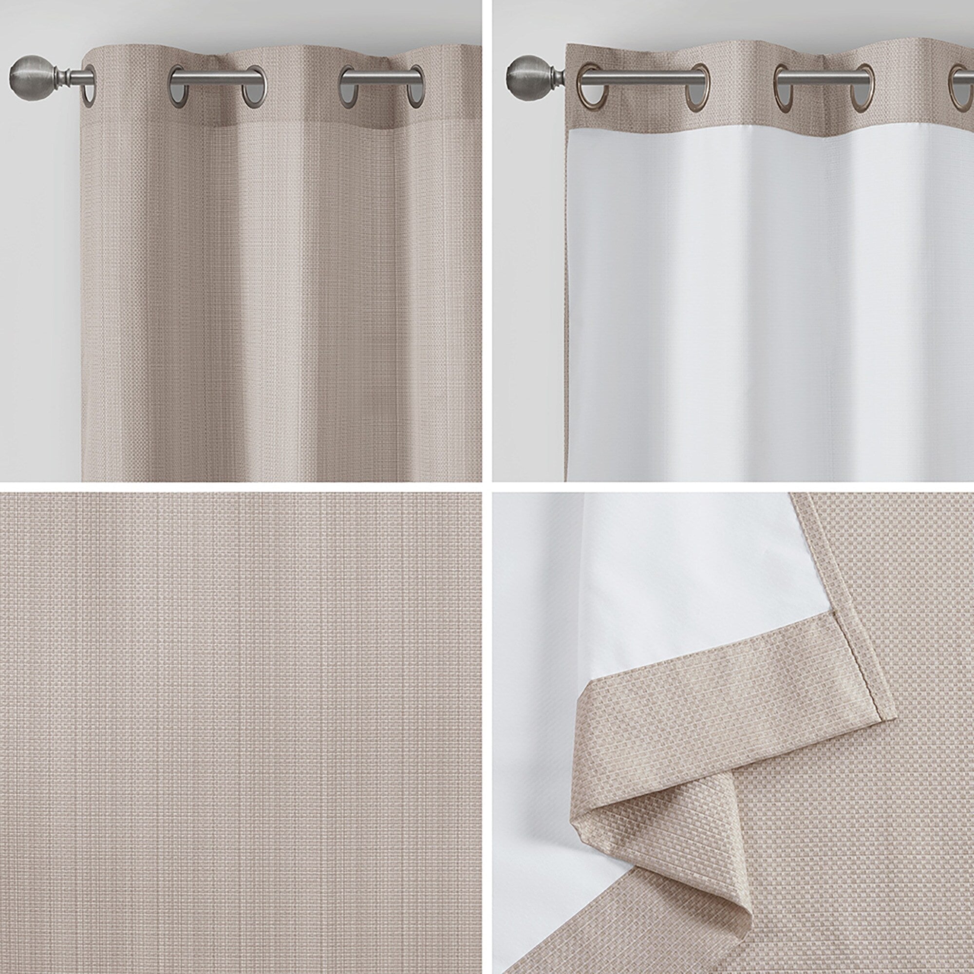 Madison Park Colm Basketweave Room Darkening Curtain Panel Pair