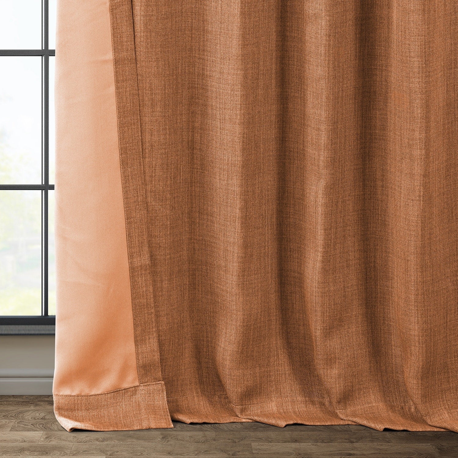 Exclusive Fabrics Faux Linen Room Darkening Curtain (1 Panel)