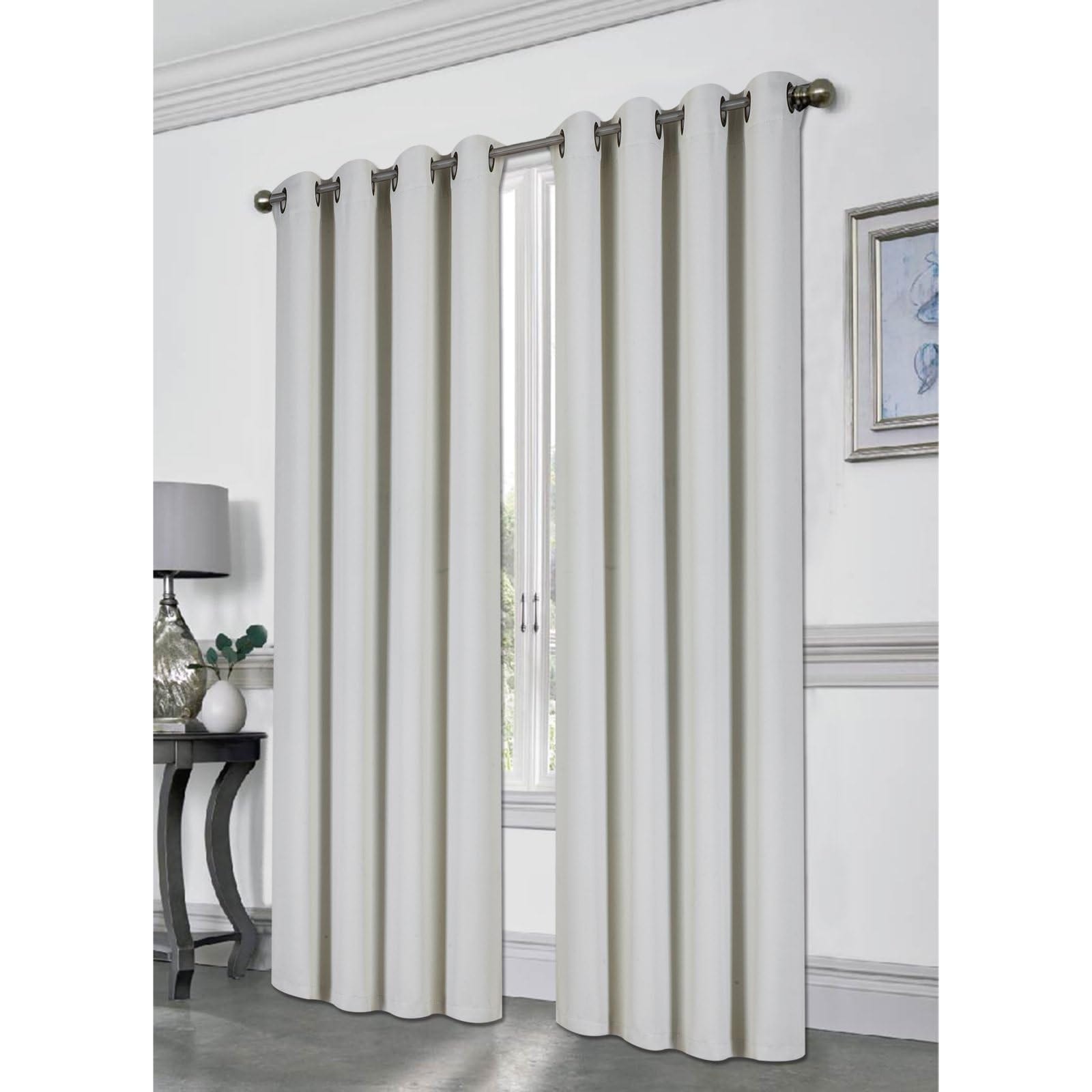 Blackout Window Curtain Panel, Grommet Drapes, 54x84 Tessa Single Panel