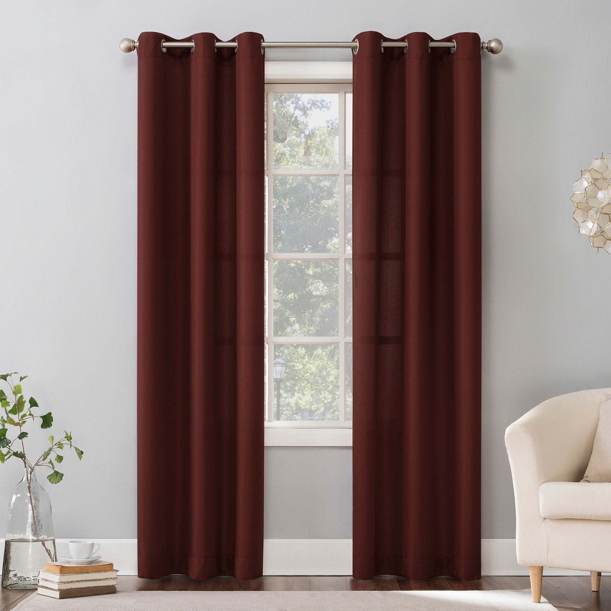 No. 918 Sora Casual Textured Grommet Curtain Panel, Single Panel