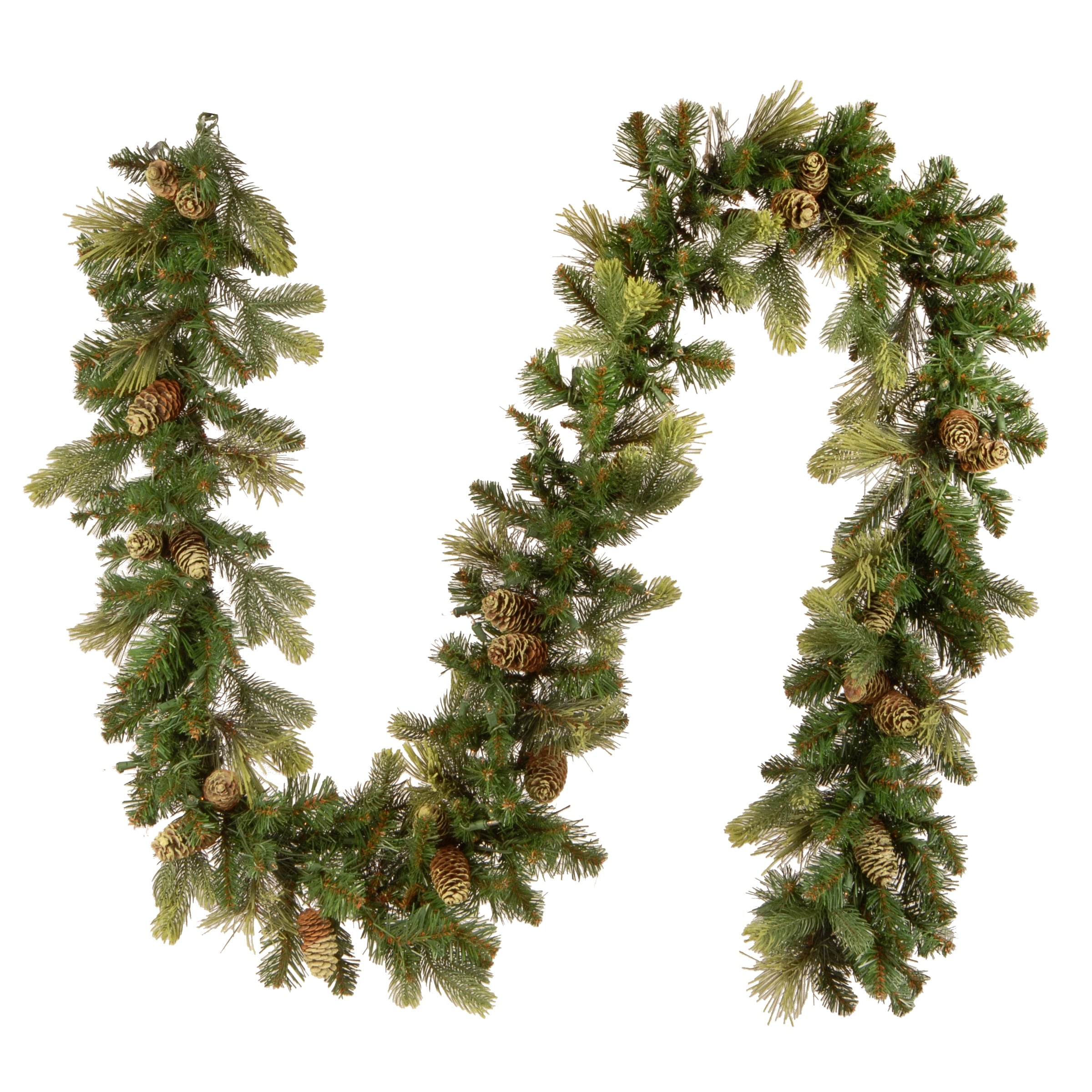 National Tree Company 9 ft. Carolina Pine Garland with Clear Lights - 9 ft