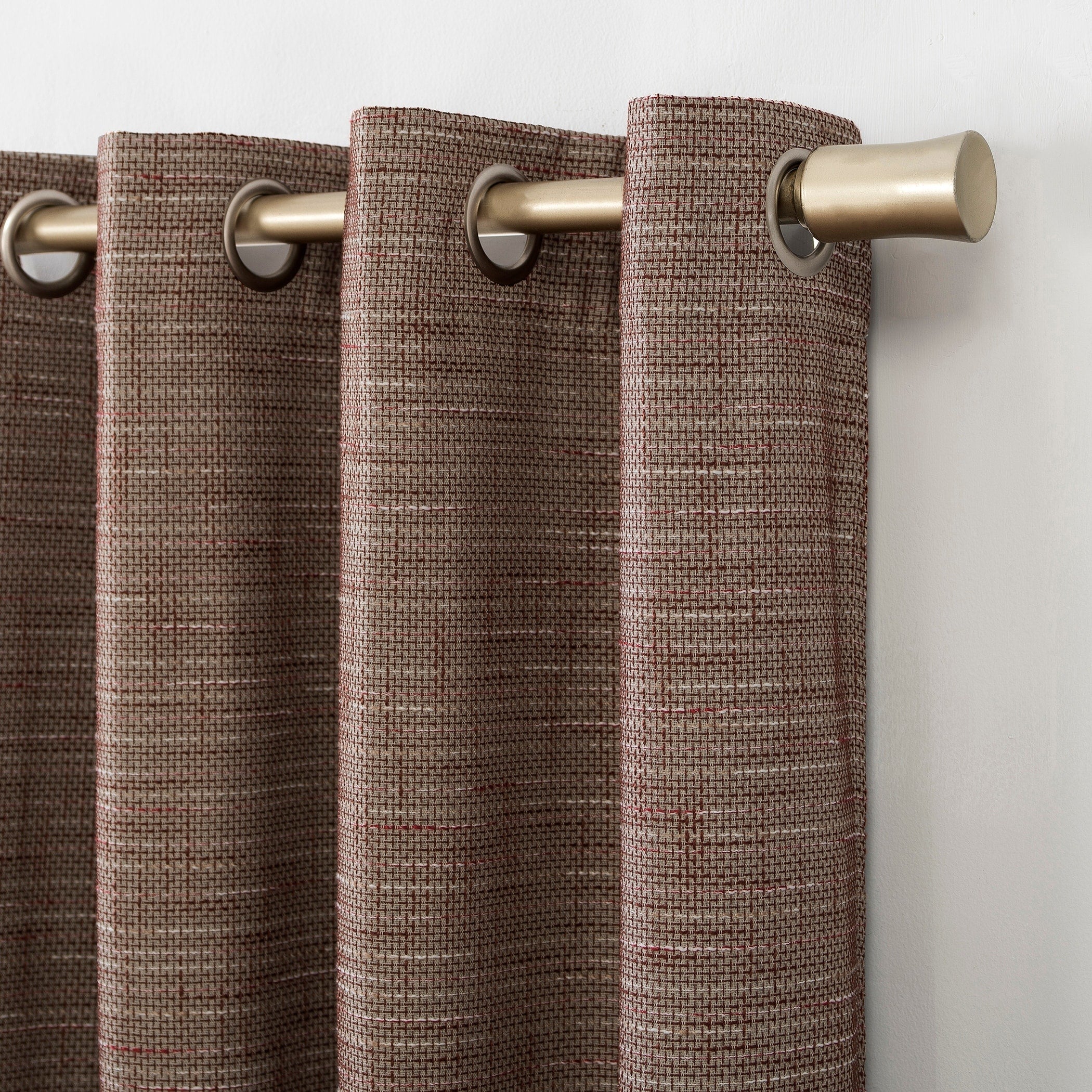 Sun Zero Kline Burlap Weave Thermal Extreme Total Blackout Grommet Curtain Panel, Single Panel