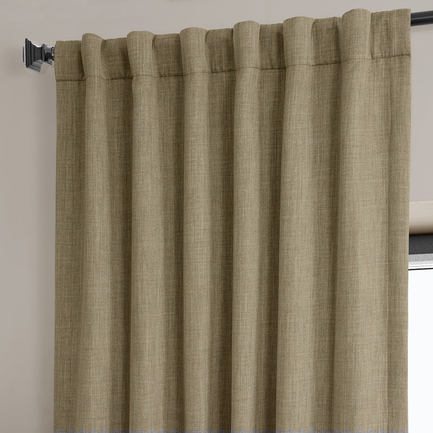 Exclusive Fabrics Faux Linen Room Darkening Curtain (1 Panel)