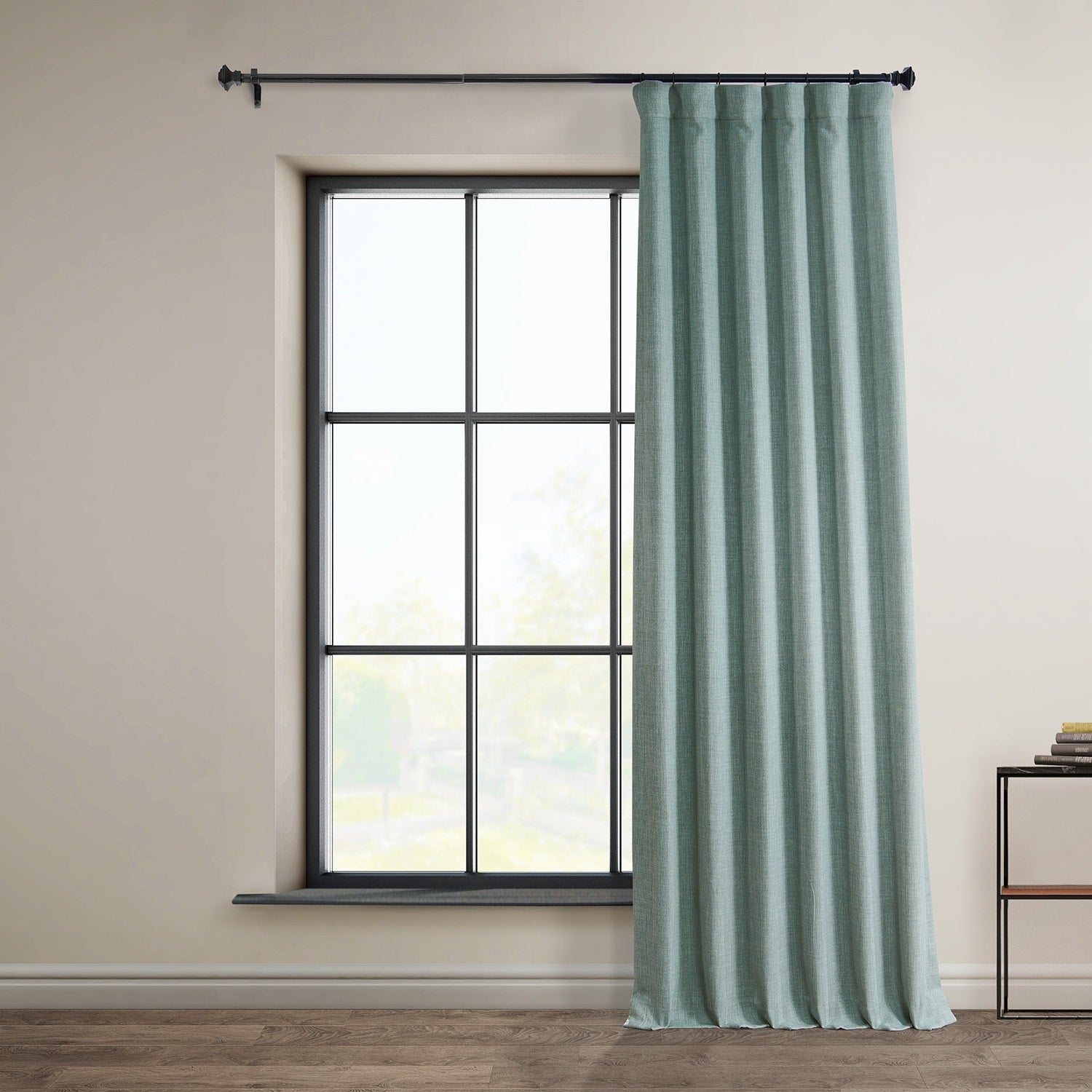 Exclusive Fabrics Faux Linen Room Darkening Curtain (1 Panel)