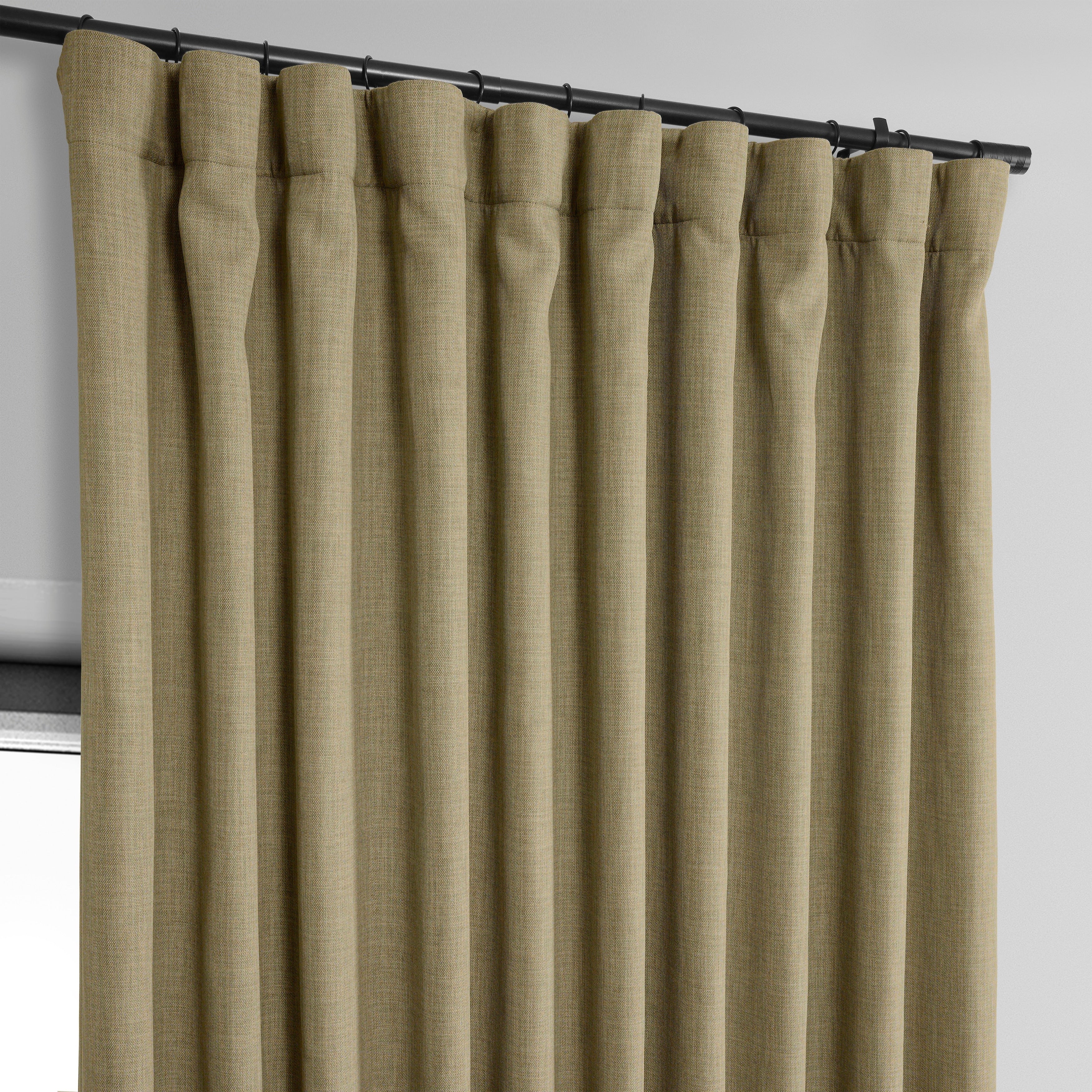 Exclusive Fabrics Faux Linen Room Darkening Curtain (1 Panel)