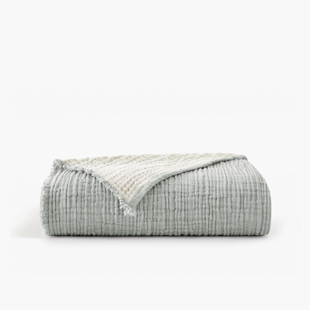 Truly Soft Two-Toned Organic Throw Blanket