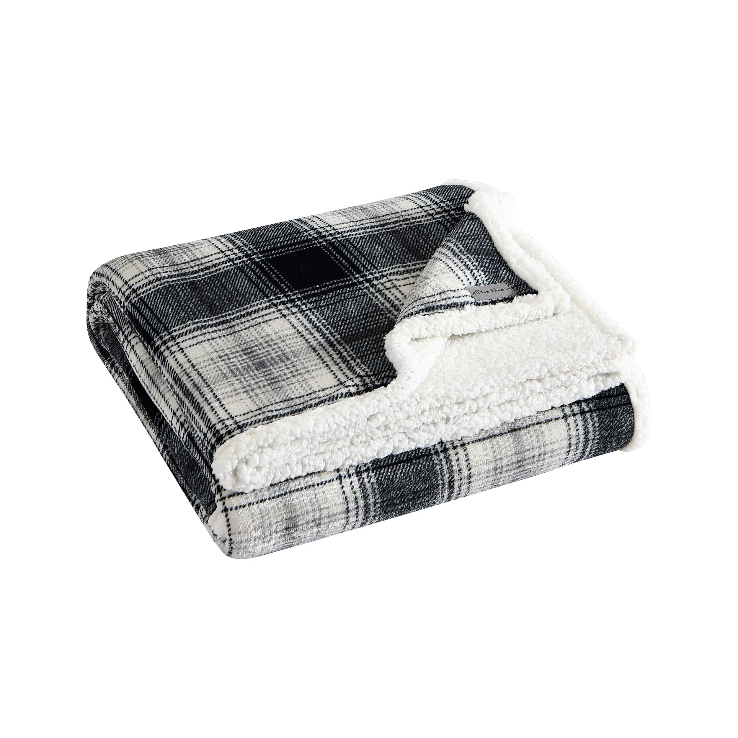 Eddie Bauer Printed Ultra Soft Plush/Sherpa Reversible Blanket