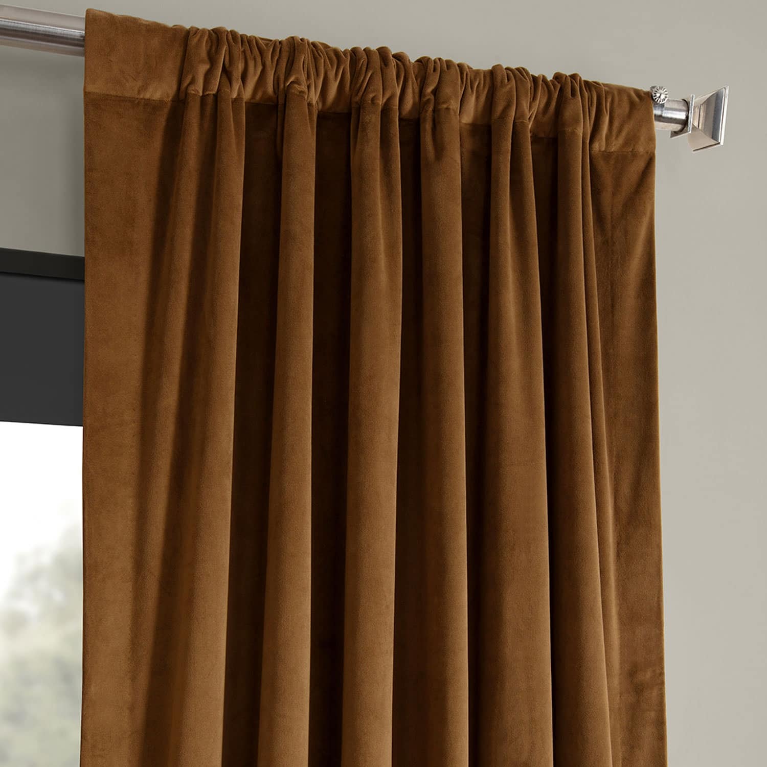 Exclusive Fabrics Signature Velvet Blackout Curtain 120 Inches Long (1 Panel)