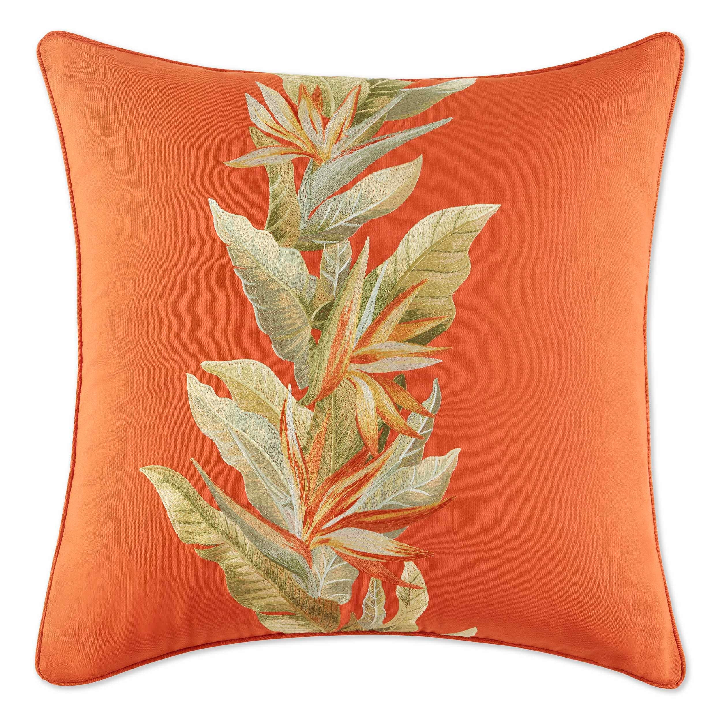 Tommy Bahama Birds of Paradise Spice Cotton Throw Pillow