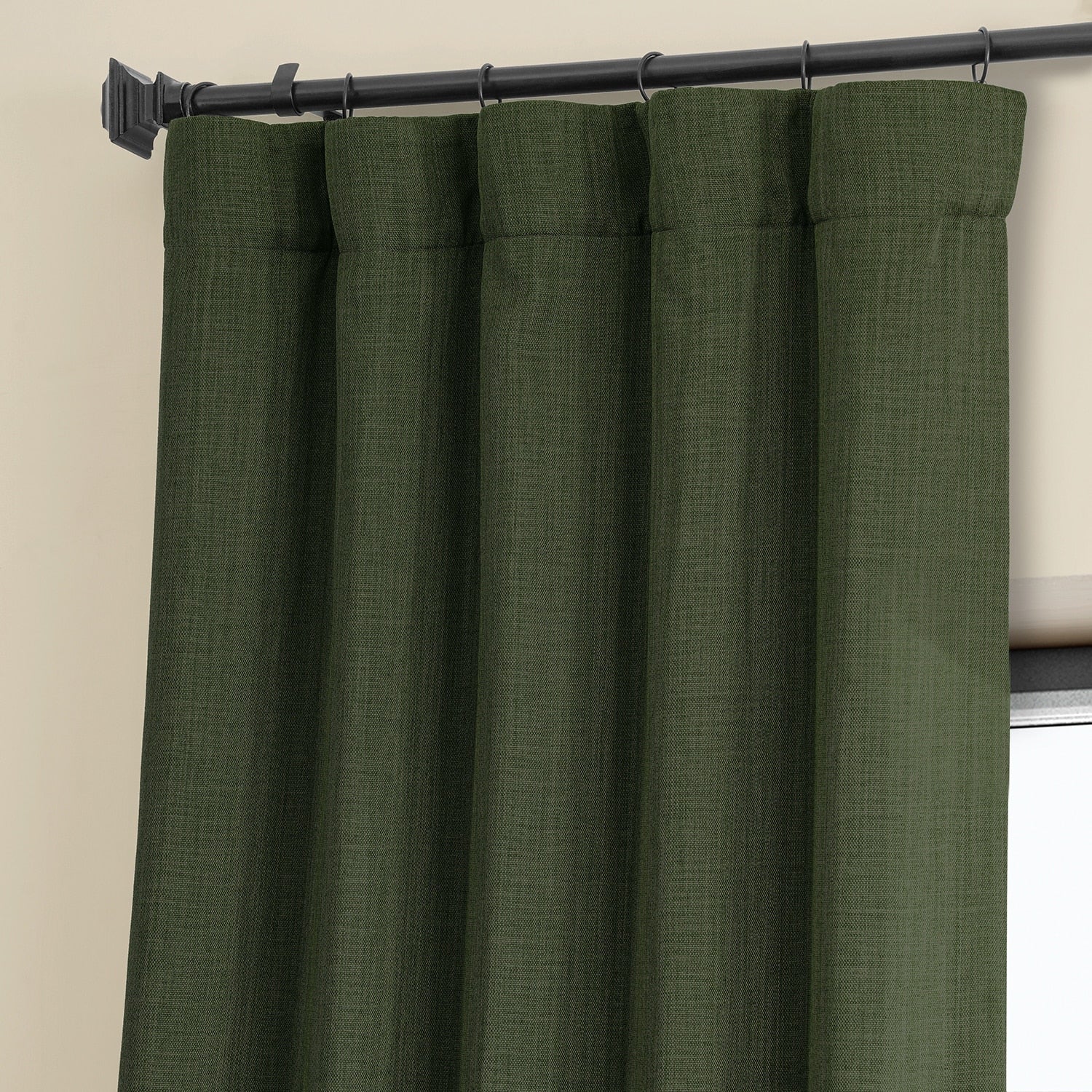 Exclusive Fabrics Faux Linen Room Darkening Curtain (1 Panel)