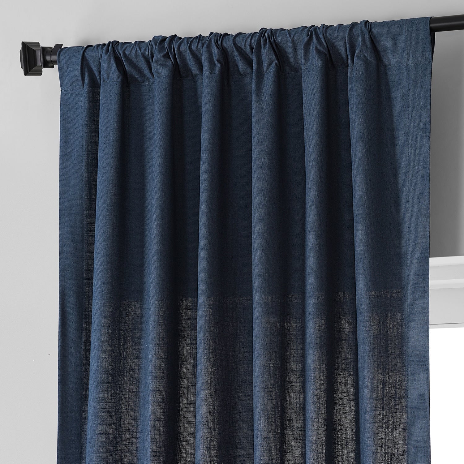 Exclusive Fabrics Dune Textured Solid Cotton Curtain Pair (2 Panels)