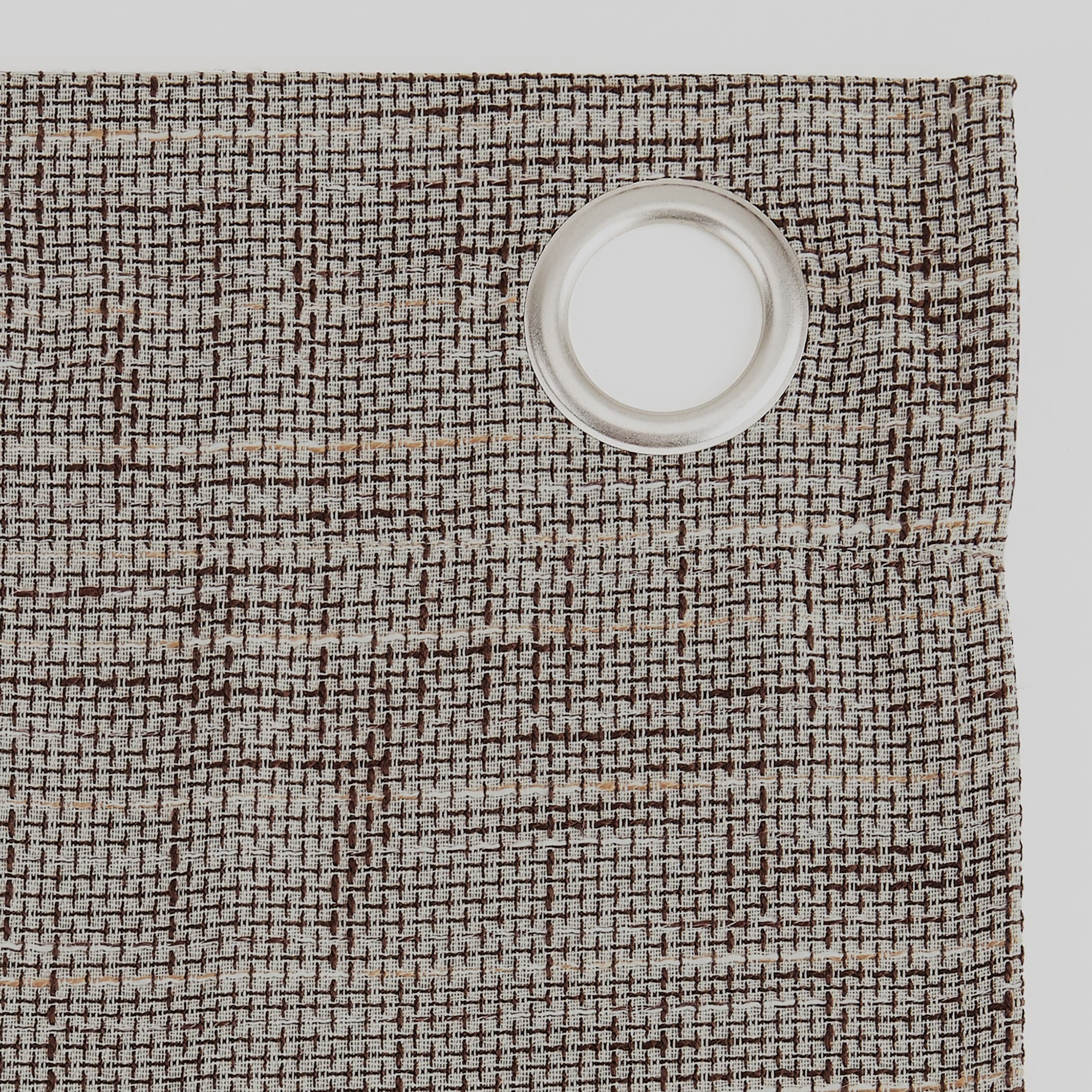 Sun Zero Kline Burlap Weave Thermal Extreme Total Blackout Grommet Curtain Panel, Single Panel