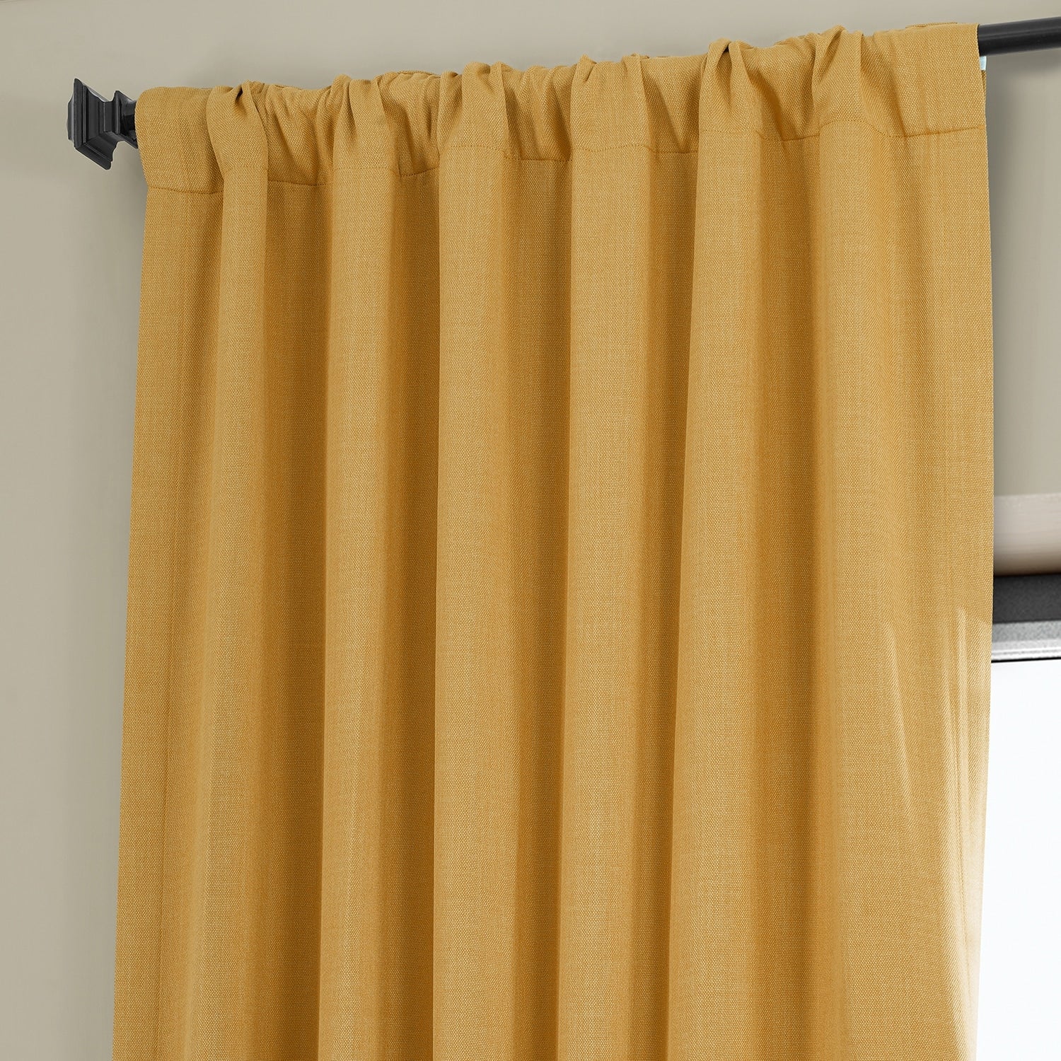 Exclusive Fabrics Faux Linen Room Darkening Curtain (1 Panel)