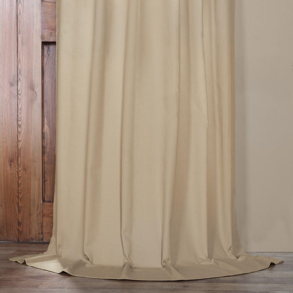 Exclusive Fabrics Solid Cotton Tie-Top Curtain (1 Panel)