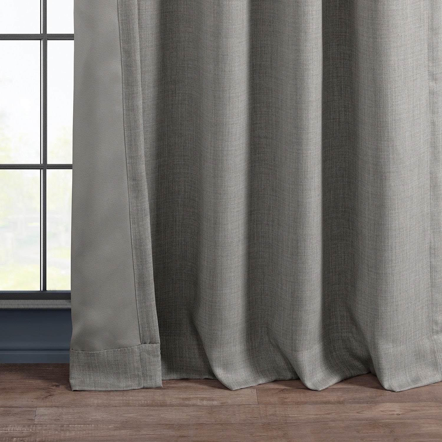 Exclusive Fabrics Faux Linen Room Darkening Curtain (1 Panel)