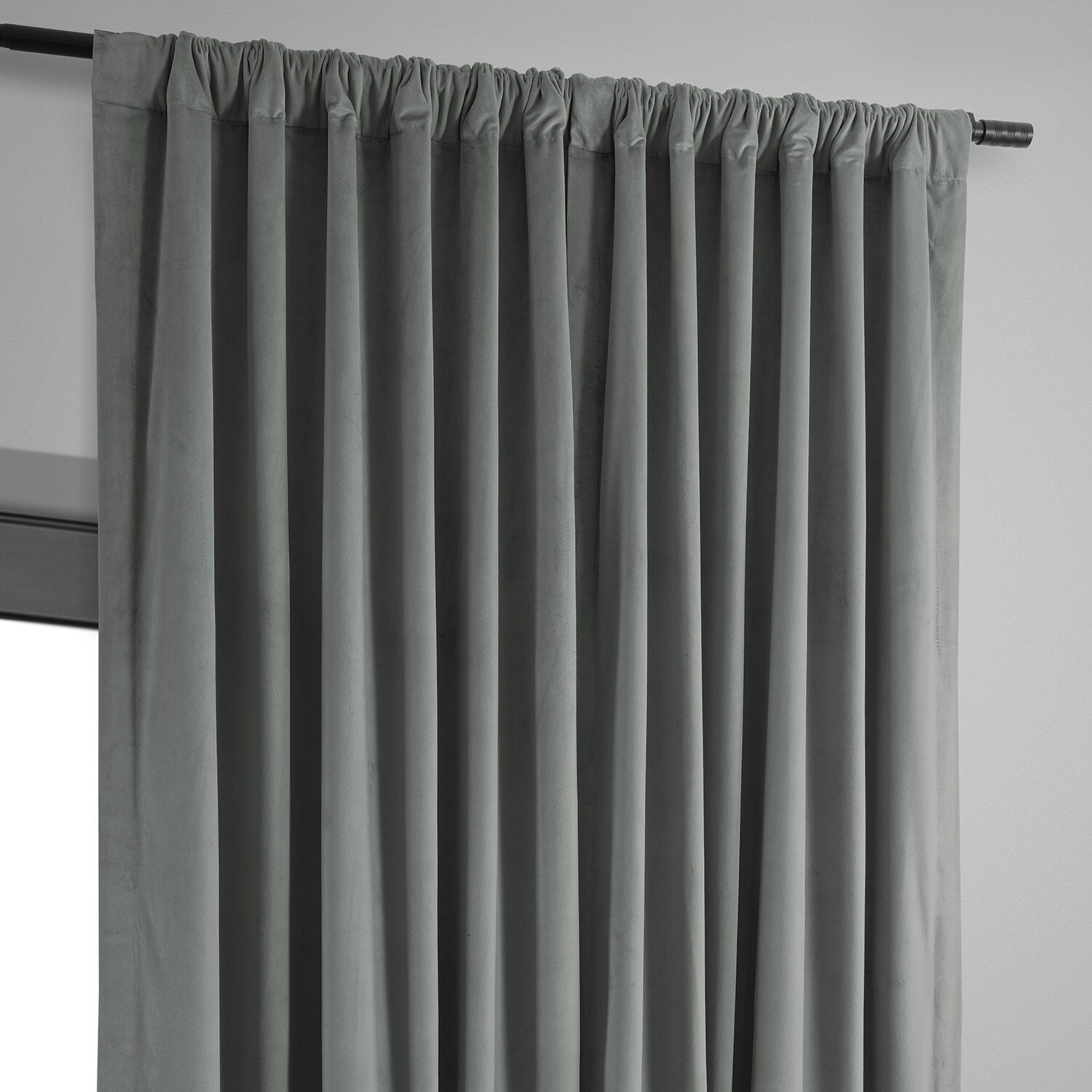 Exclusive Fabrics Signature Extra Wide Velvet Blackout Curtain (1 Panel) - Luxurious Blackout Drapery for Elegant Décor