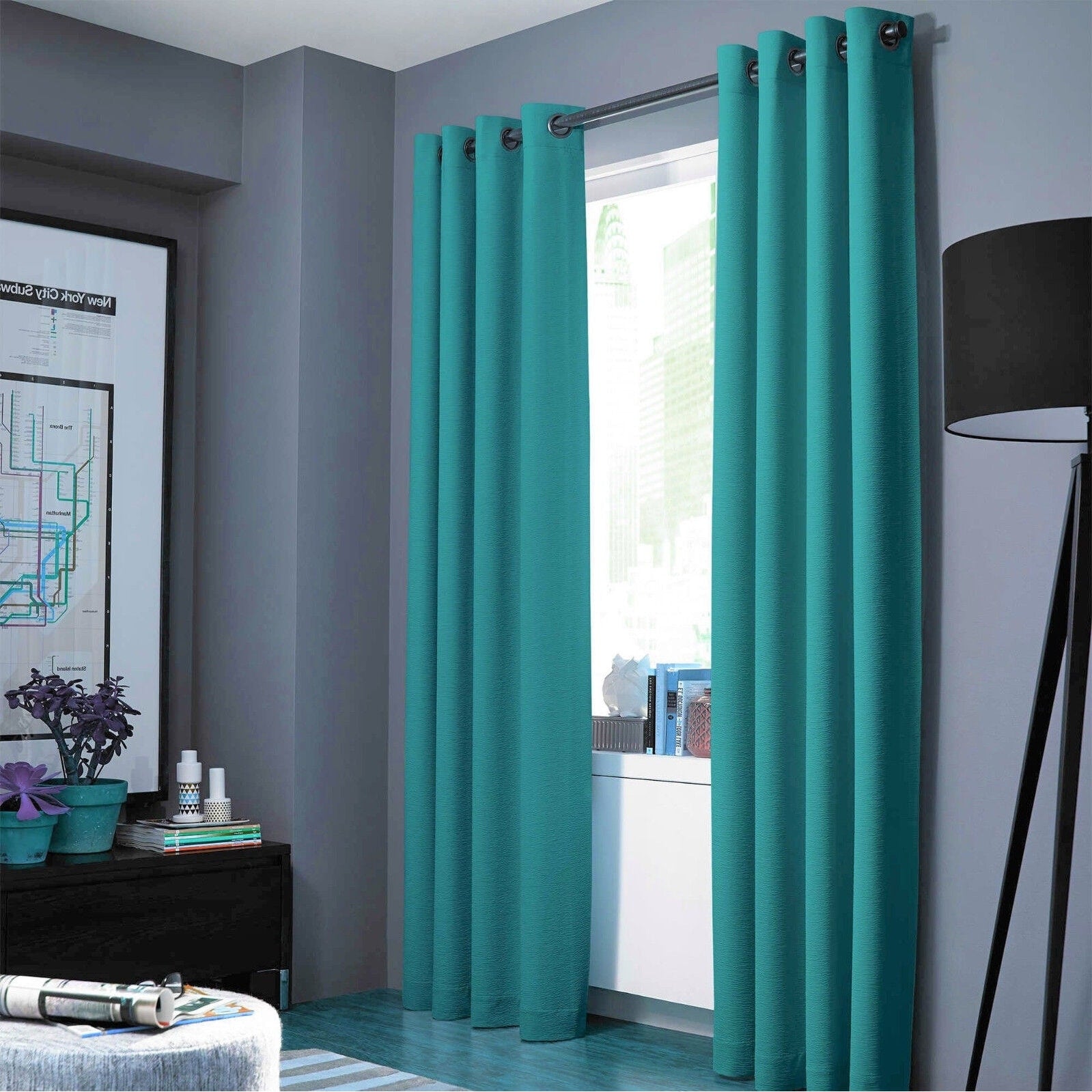 2 Pcs 63 Inch Heavy Insulated Blackout Curtain Panels