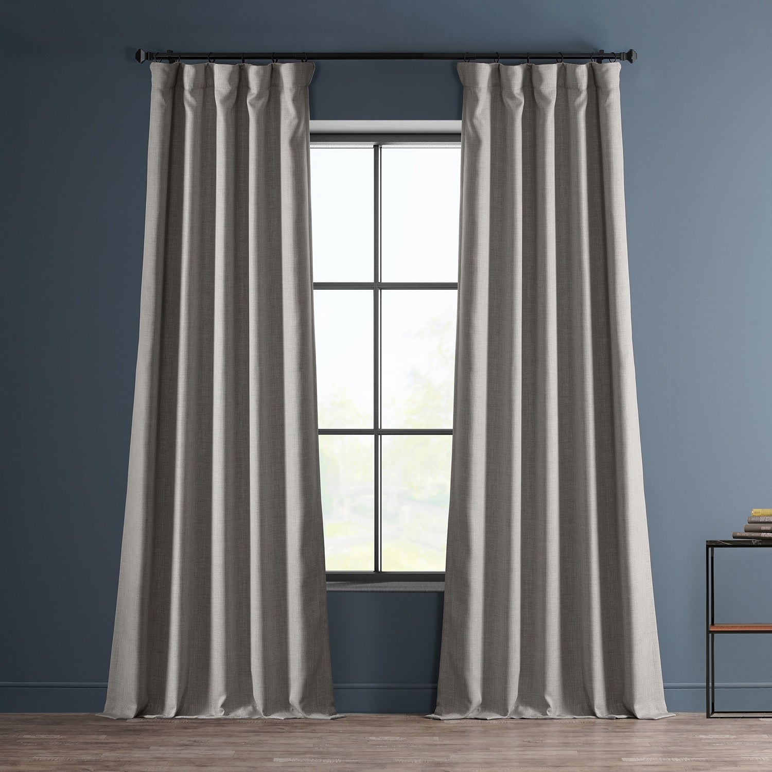 Exclusive Fabrics Faux Linen Room Darkening Curtain (1 Panel)