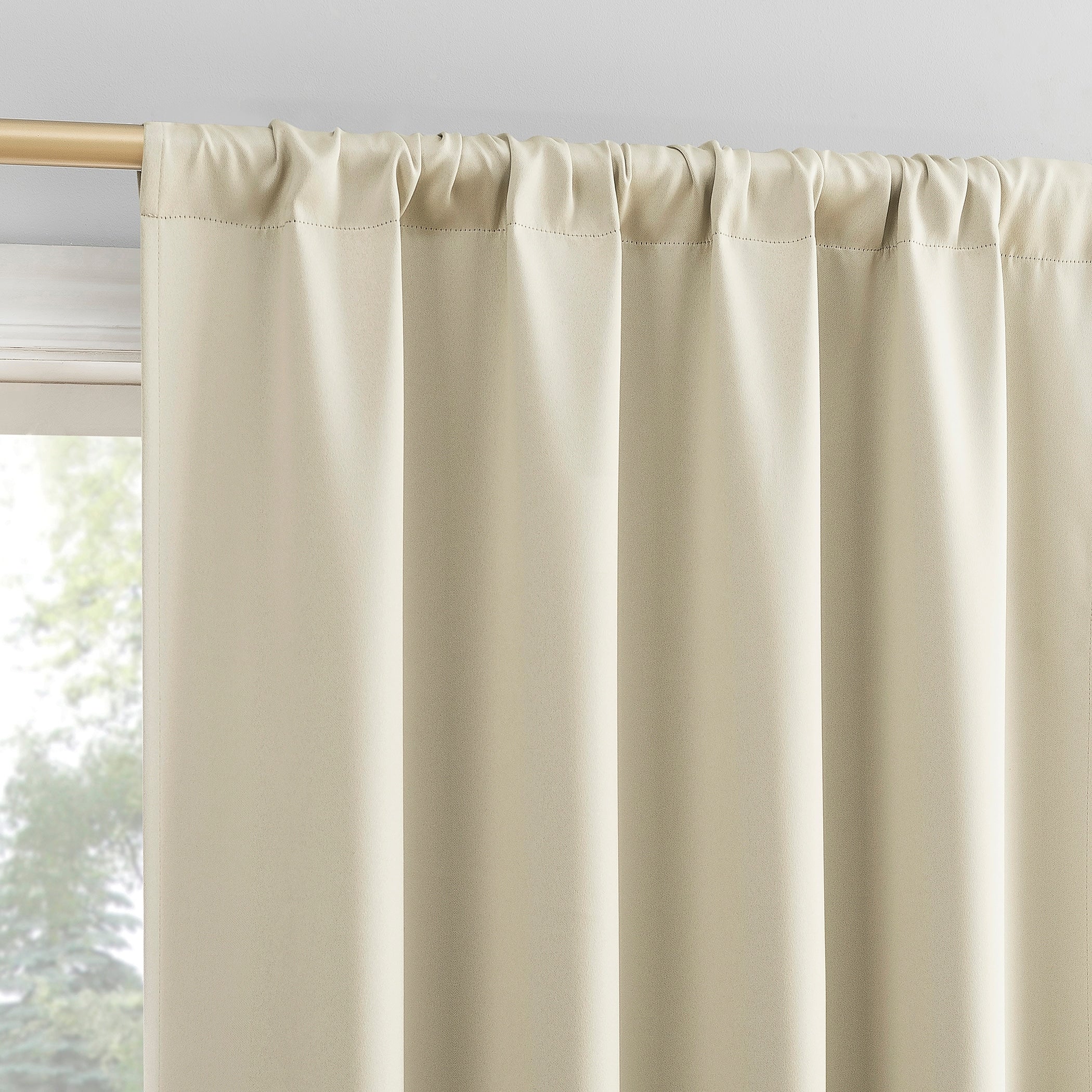 Sun Zero Bergen Theater Grade Extreme Total Blackout Rod Pocket 1-Piece Curtain Panel, Single Panel