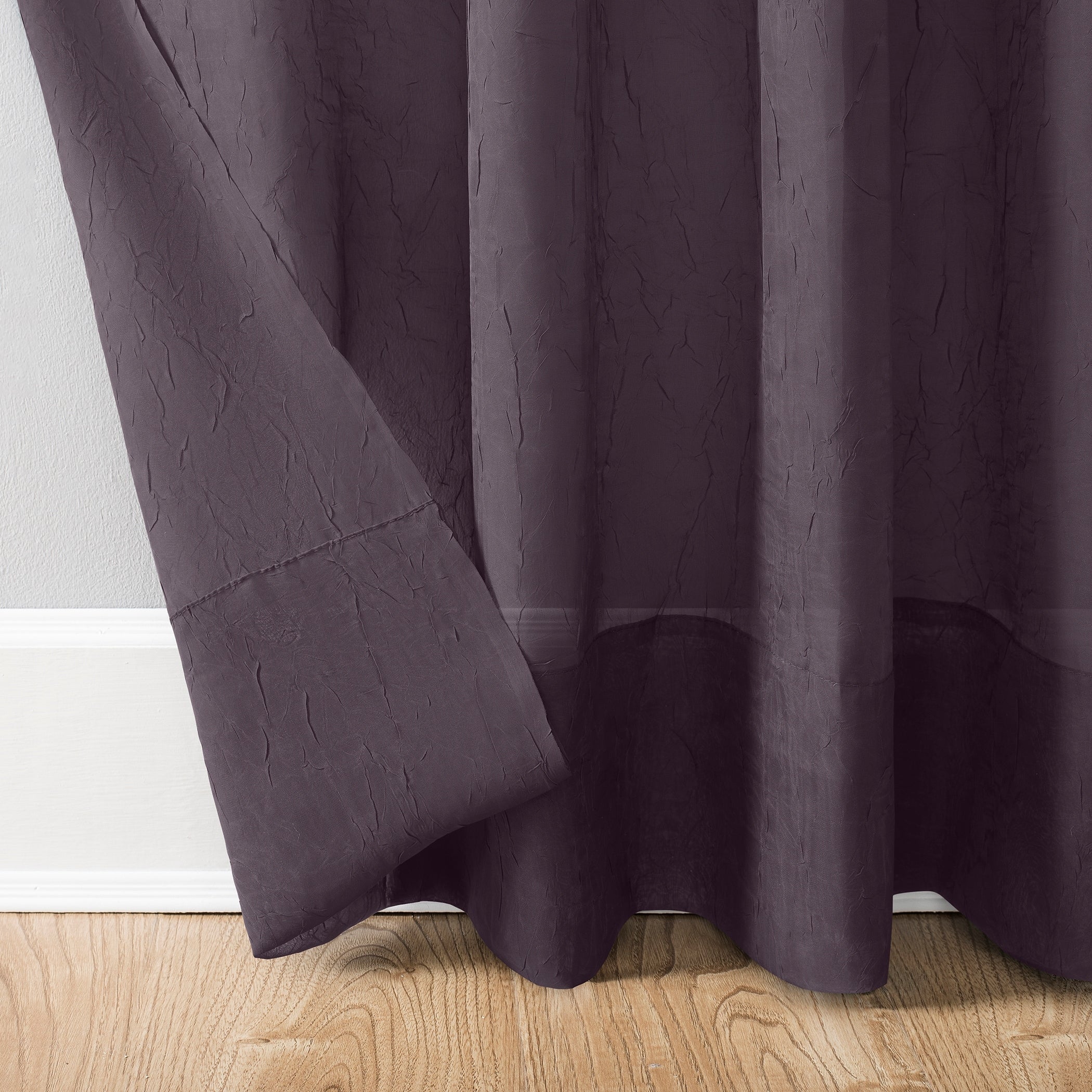 No. 918 Erica Crushed Voile Sheer Rod Pocket 1-Piece Curtain Panel, Single Panel