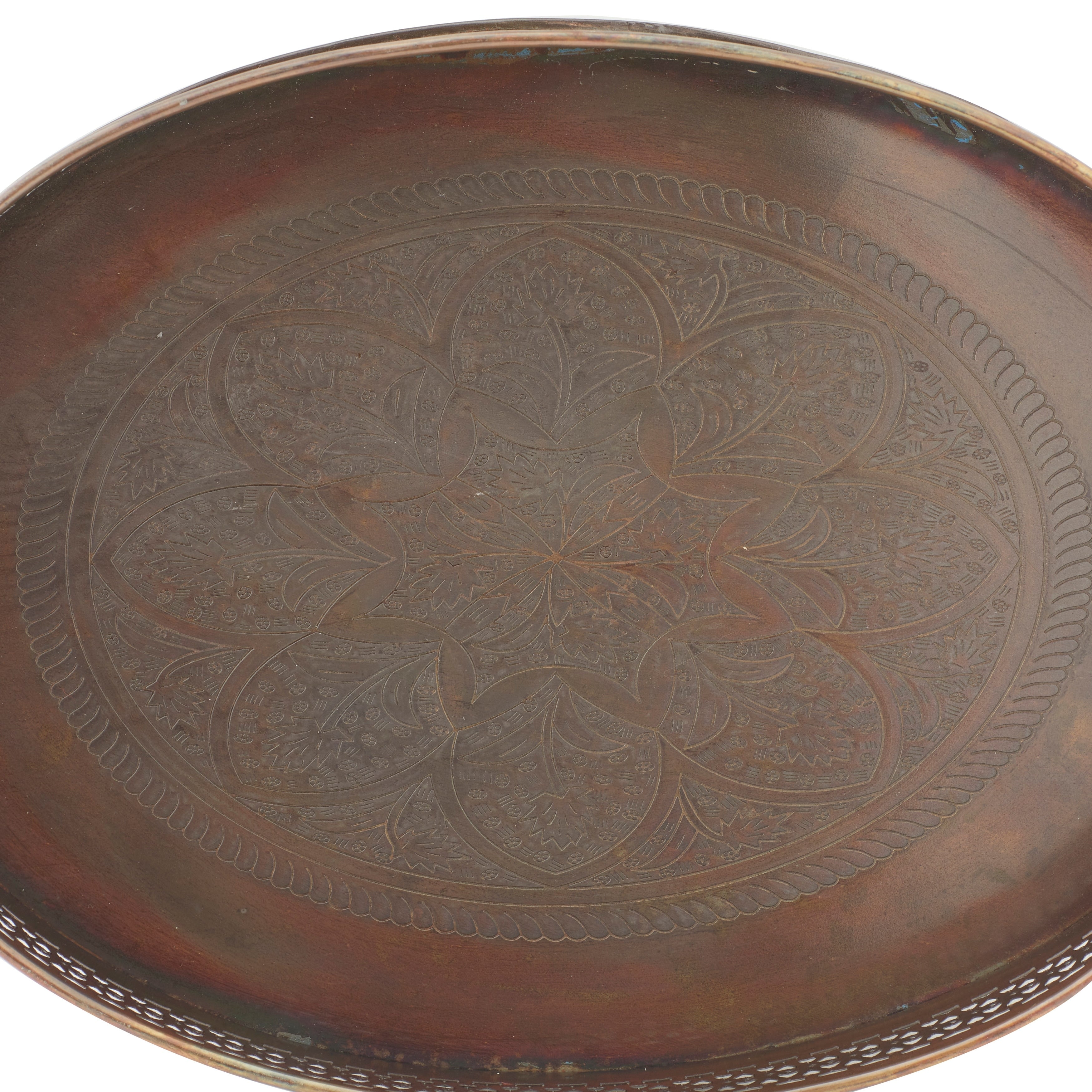 Metal Tray - Set of 2 Brown - Roche River Decor - 13W x 17L x 3H