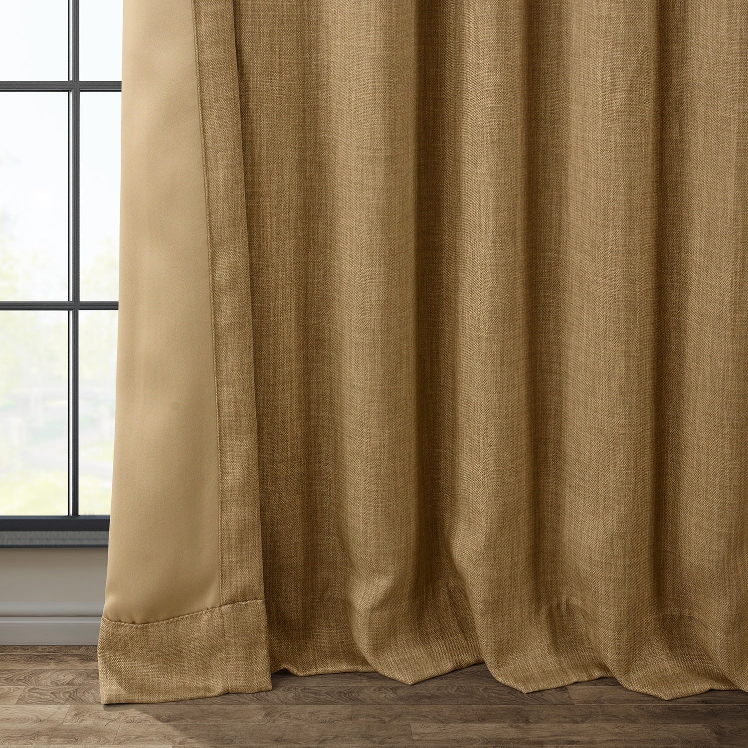 Exclusive Fabrics Faux Linen Room Darkening Curtain (1 Panel)