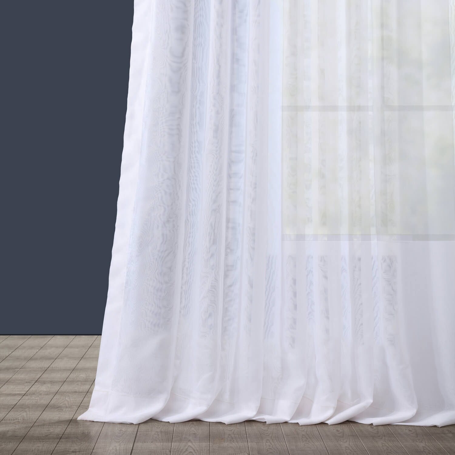 Exclusive Fabrics Double Layer Sheer White Single Curtain Panel (1 Panel)