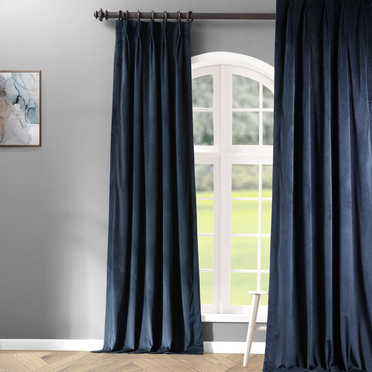 Exclusive Fabrics Signature Pleated Blackout Velvet Curtain (1 Panel)