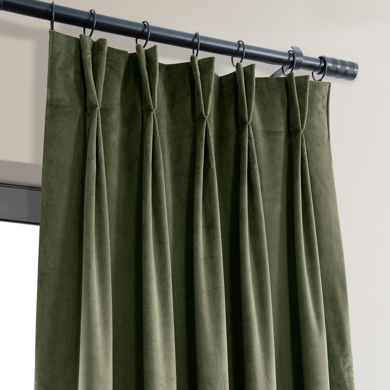 Exclusive Fabrics Signature Pleated Blackout Velvet Curtain (1 Panel)