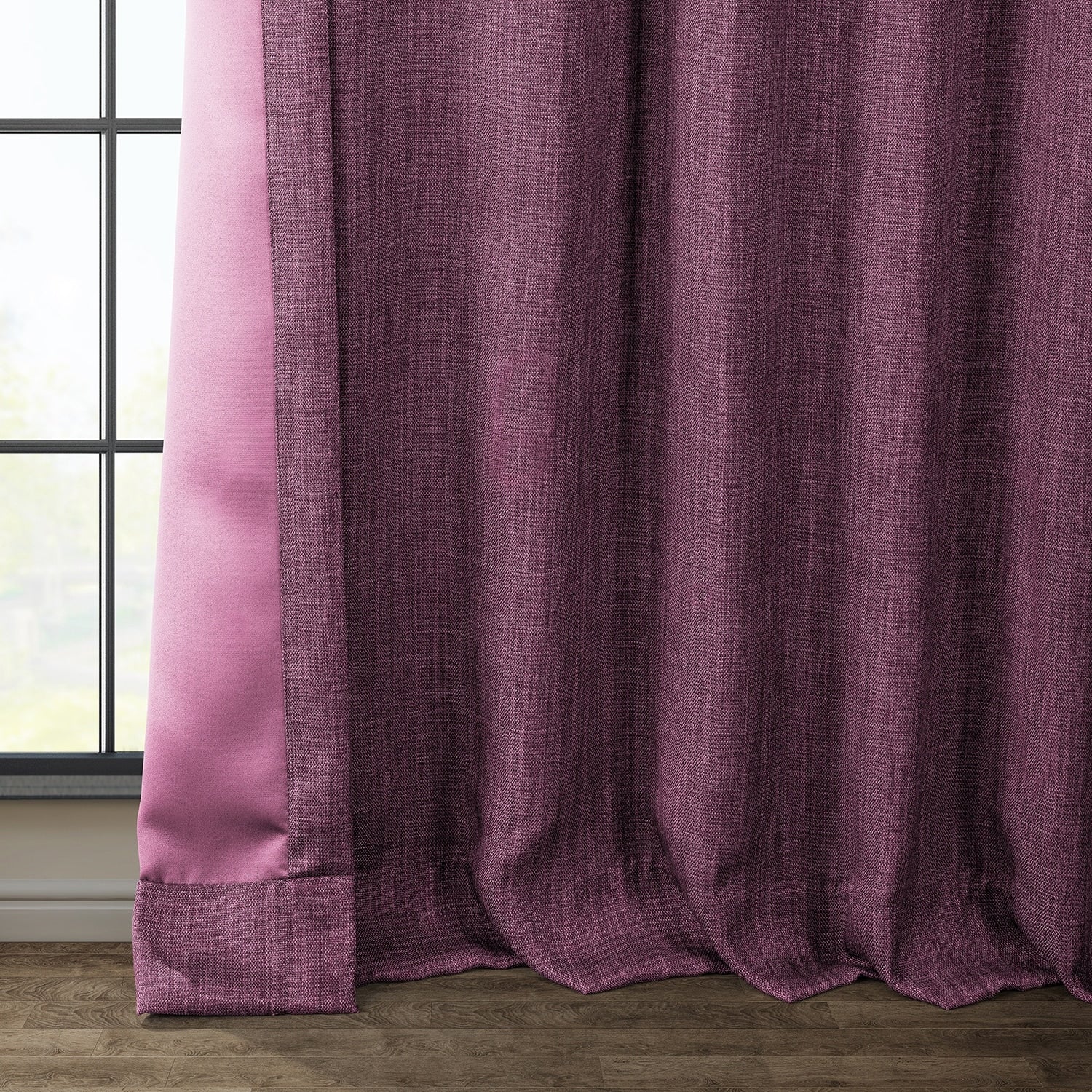 Exclusive Fabrics Faux Linen Room Darkening Curtain (1 Panel)