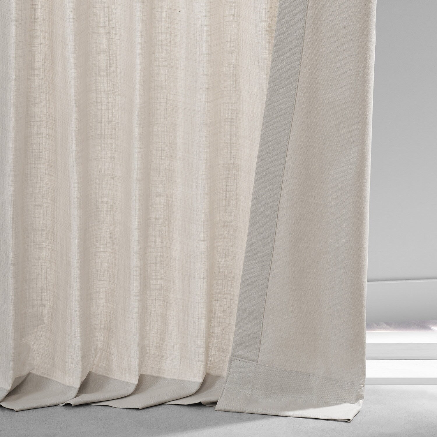 Exclusive Fabrics Dune Textured Solid Cotton Curtain Pair (2 Panels)