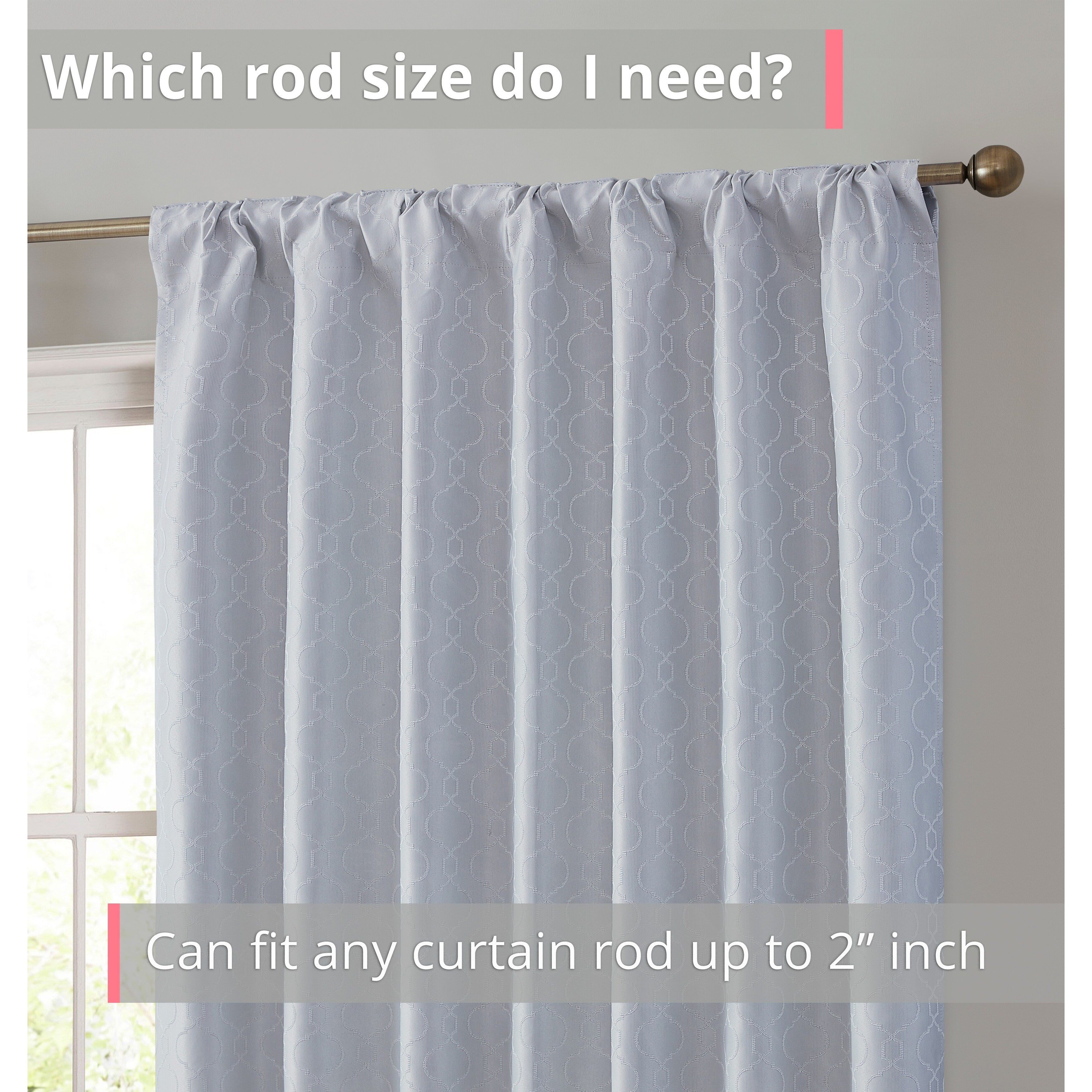 HLC.me Franklin Moroccan 100% Complete Blackout Thermal Insulated Energy Savings Back Tab Rod Pocket Curtain, 2 Panels