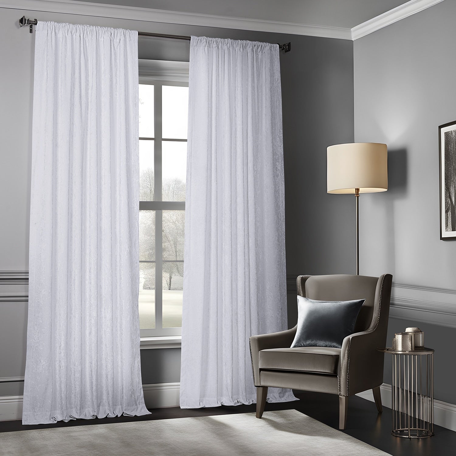 Exclusive Fabrics Lush Crush Velvet Curtains - Room Darkening Curtain for Bedroom & Living Room (1 Panel)