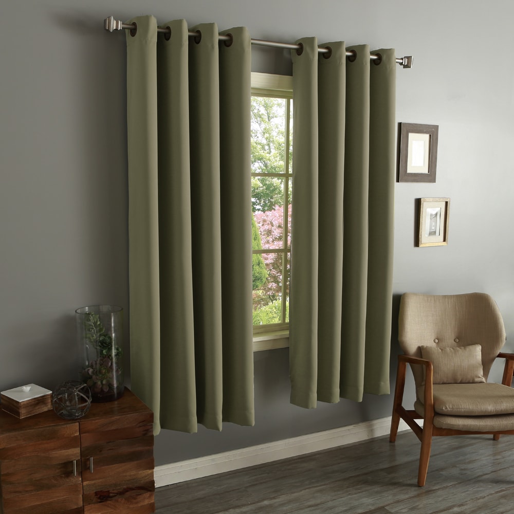 Aurora Home Thermal Insulated 72-inch Blackout Curtain Pair - 52 x 72