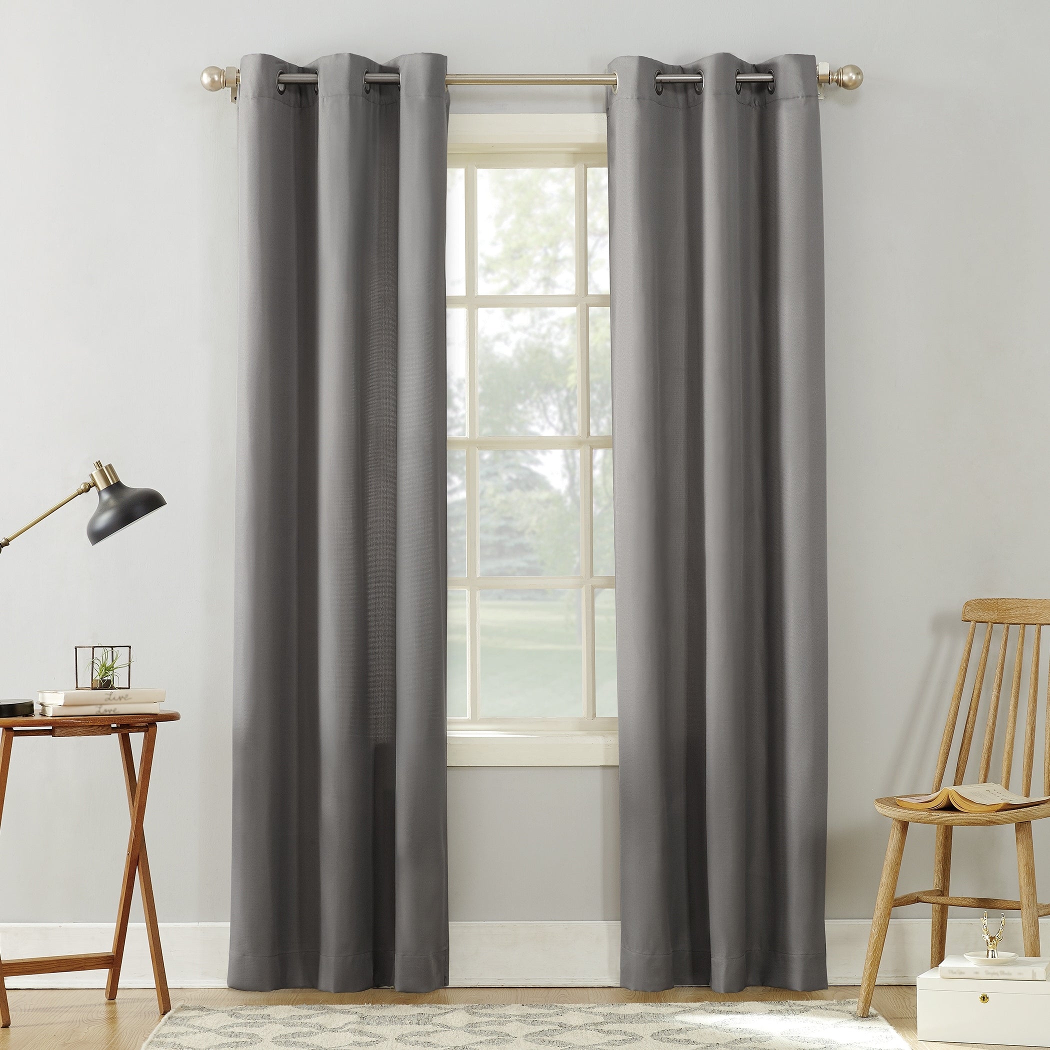 No. 918 Sora Casual Textured Grommet Curtain Panel, Single Panel