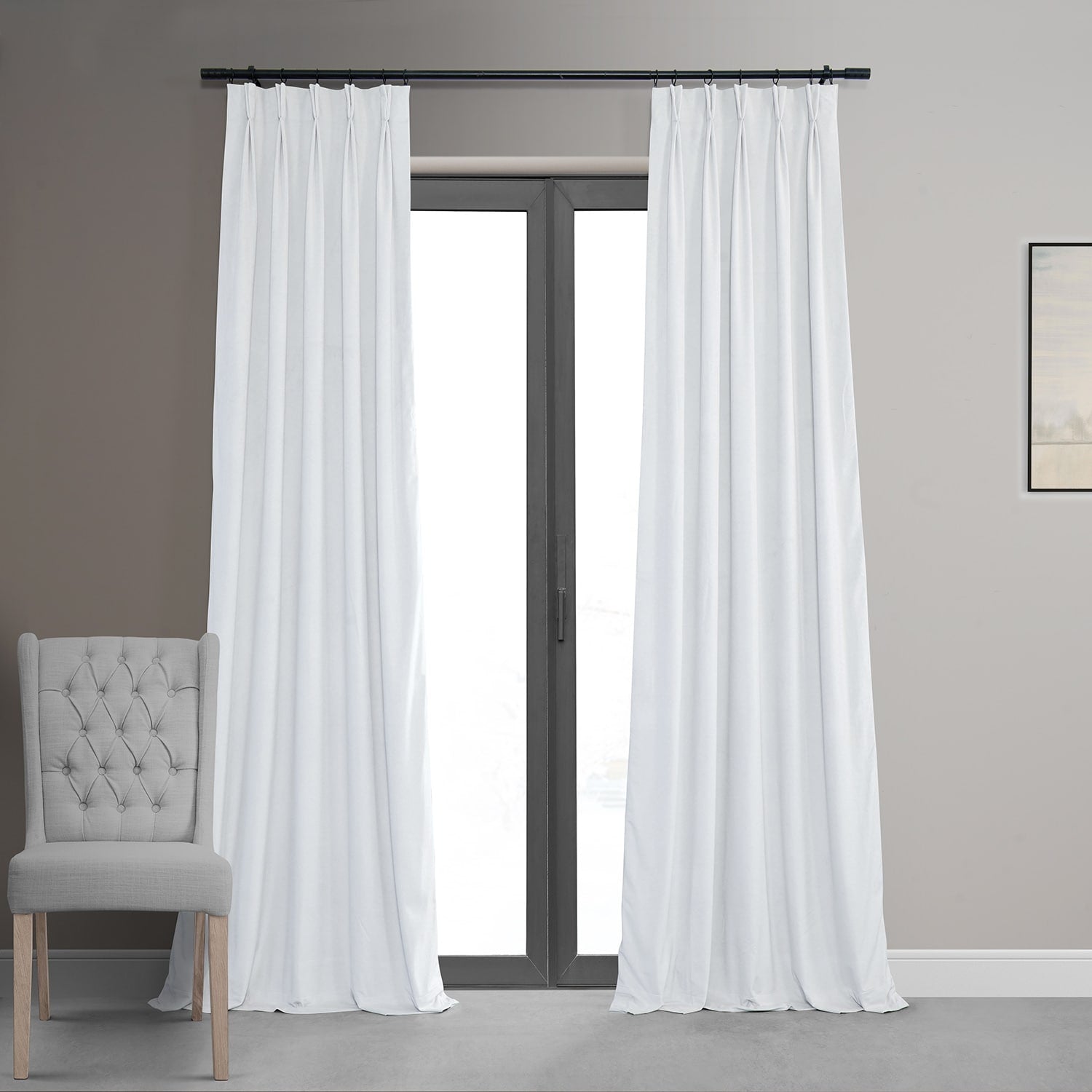 Exclusive Fabrics Signature Pleated Blackout Velvet Curtain (1 Panel)