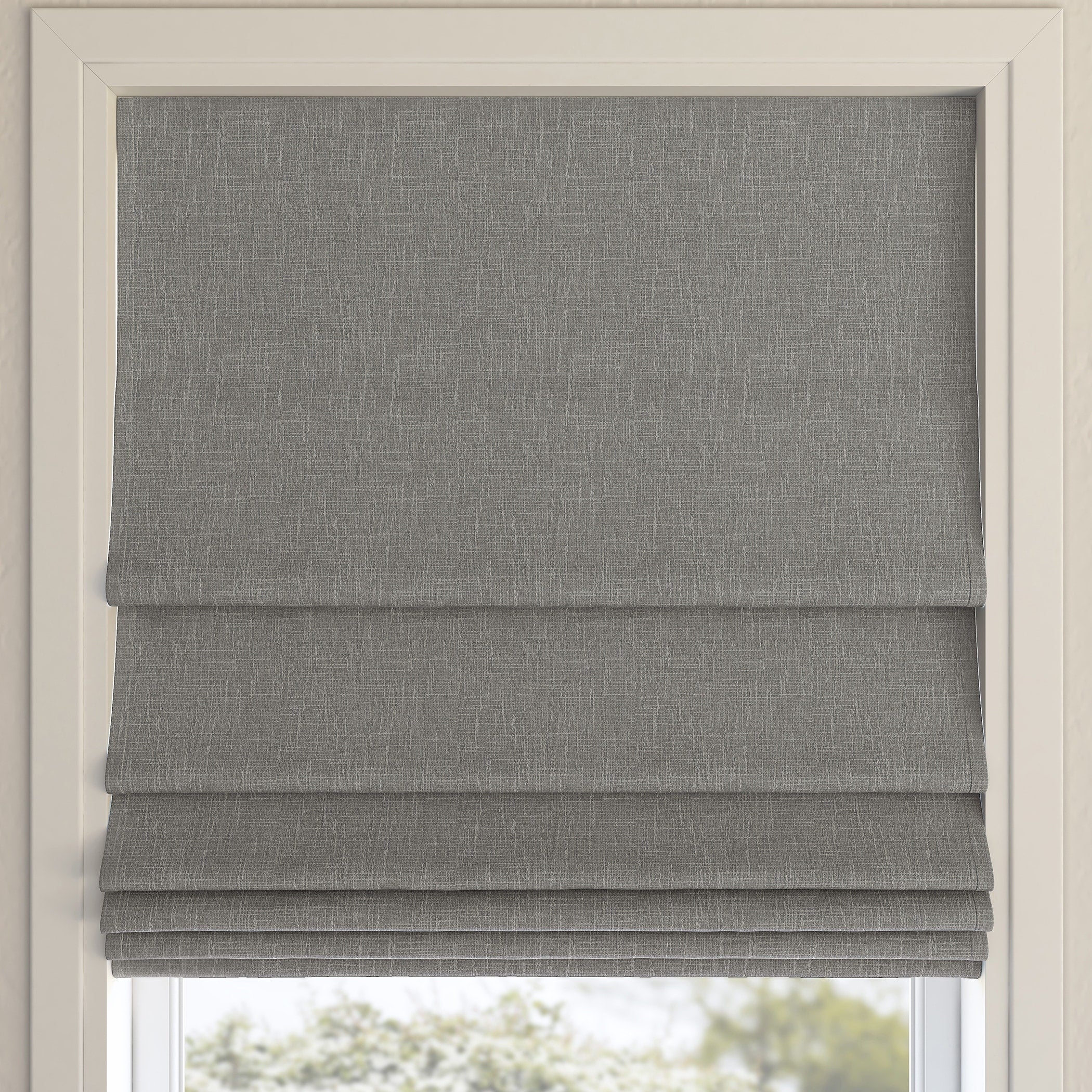 Sun Zero Pryer Textured Total Blackout Cordless Roman Shade