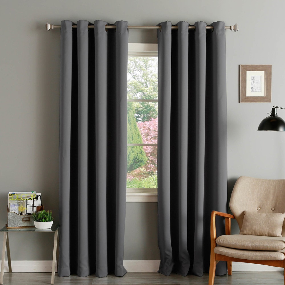 Aurora Home Grommet-top Insulated Blackout Curtain Panel Pair - 52 x 120