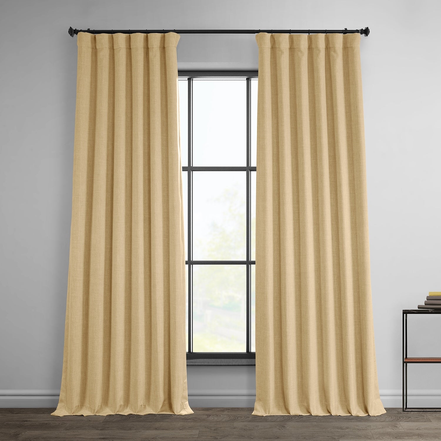 Exclusive Fabrics Faux Linen Room Darkening Curtain (1 Panel)