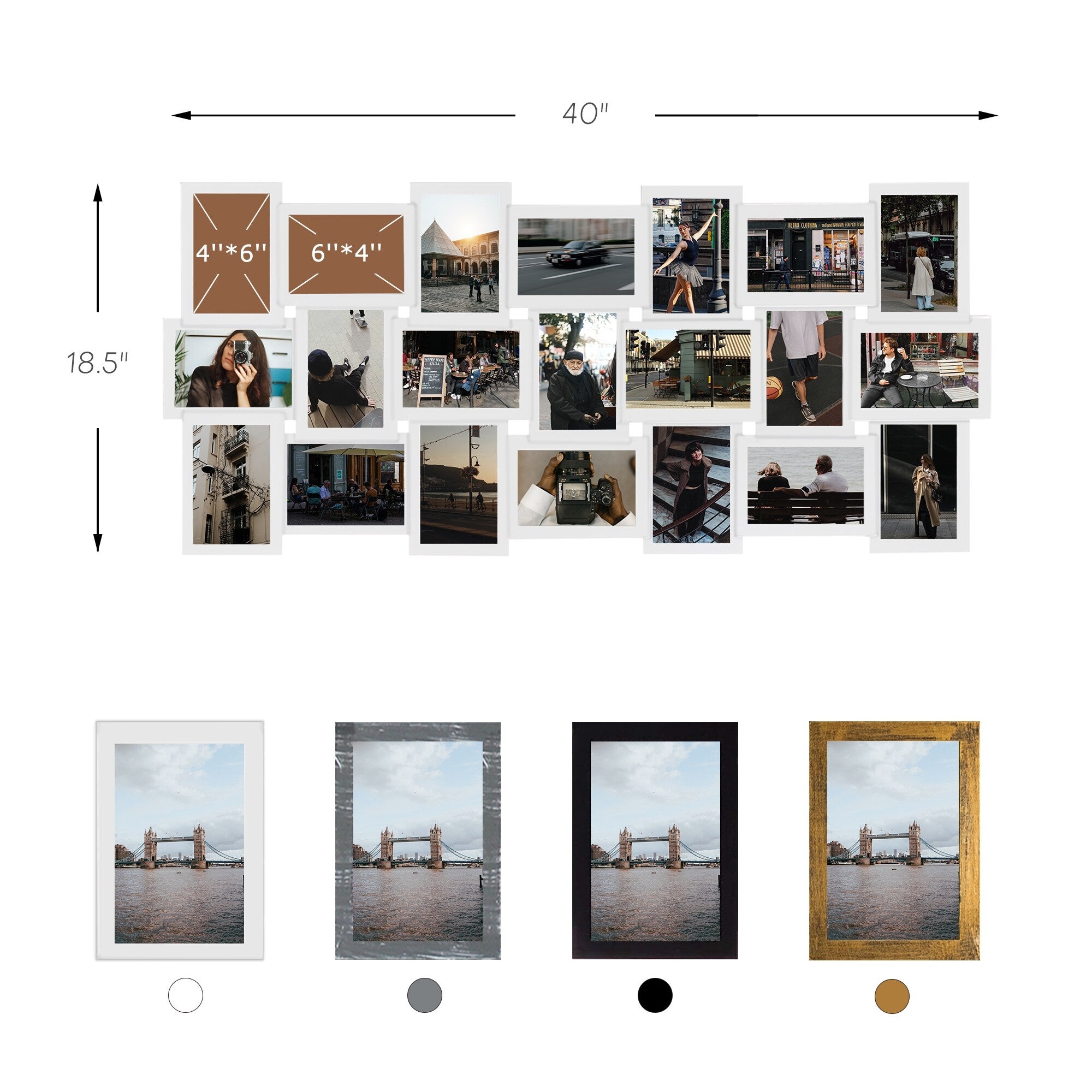 21 Opening Multi Photo Frame Wall Picture Family Frame