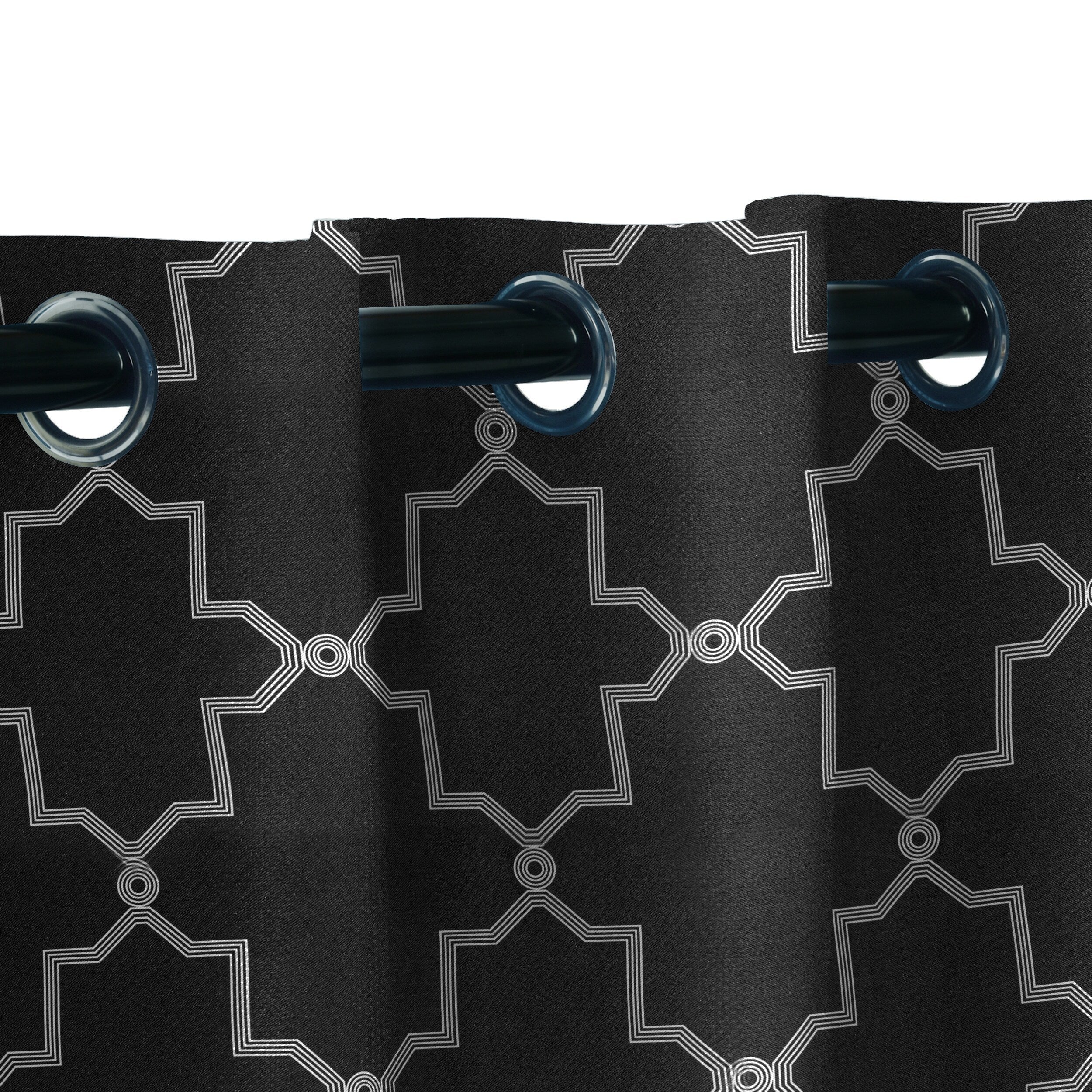 Imperial Trellis Washable Room Darkening Blackout Curtains, Set of 2 Panels