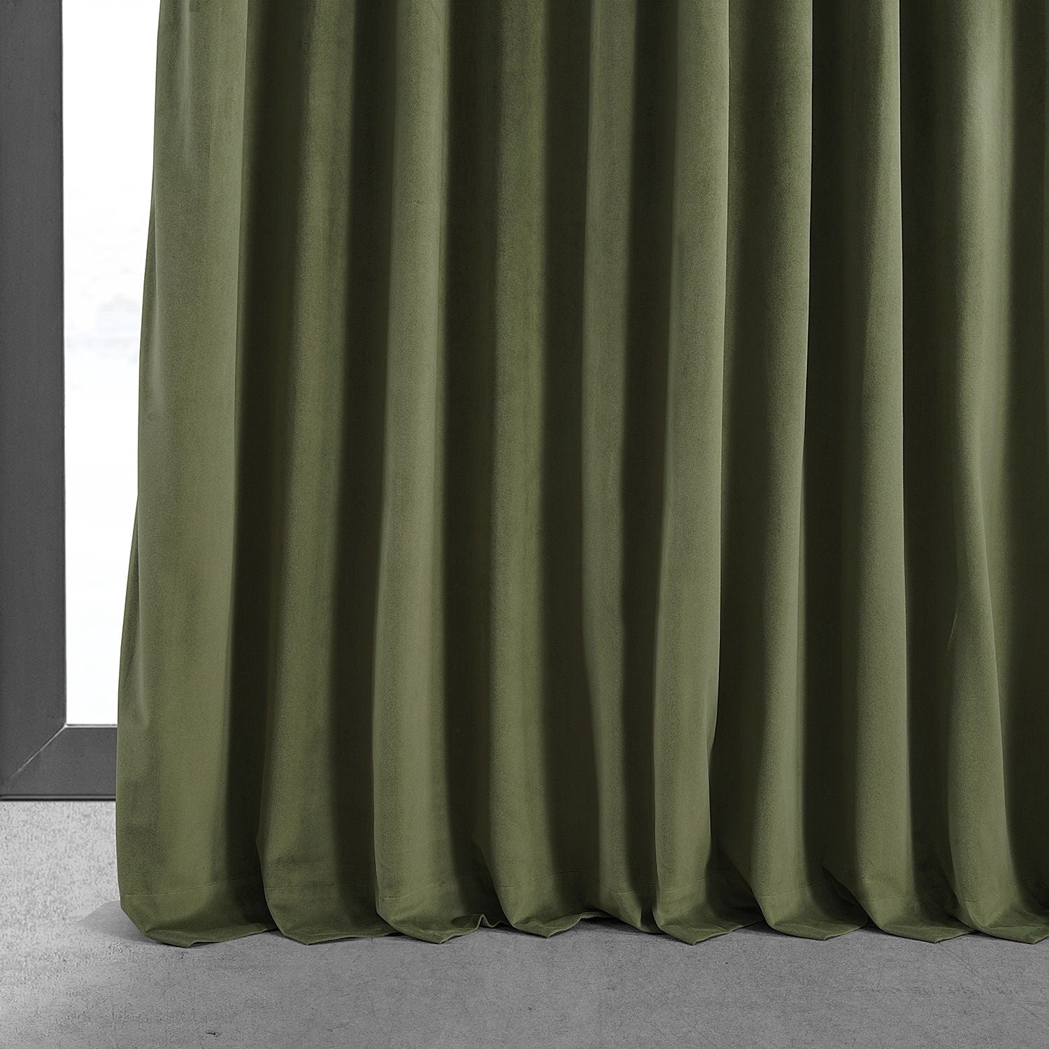 Exclusive Fabrics Signature Extra Wide Blackout Velvet Curtains (1 Panel) - Luxurious Blackout Drapes