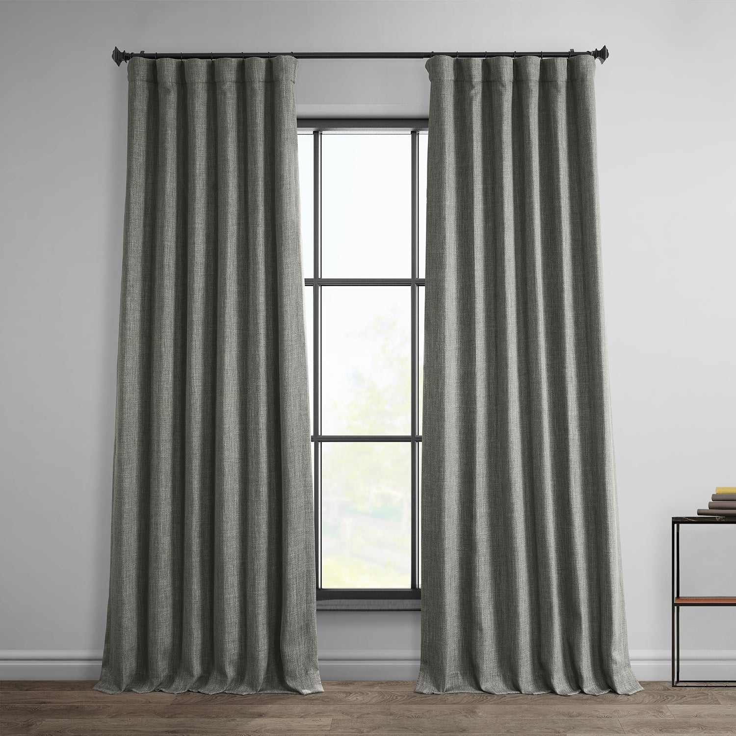 Exclusive Fabrics Faux Linen Room Darkening Curtain (1 Panel)