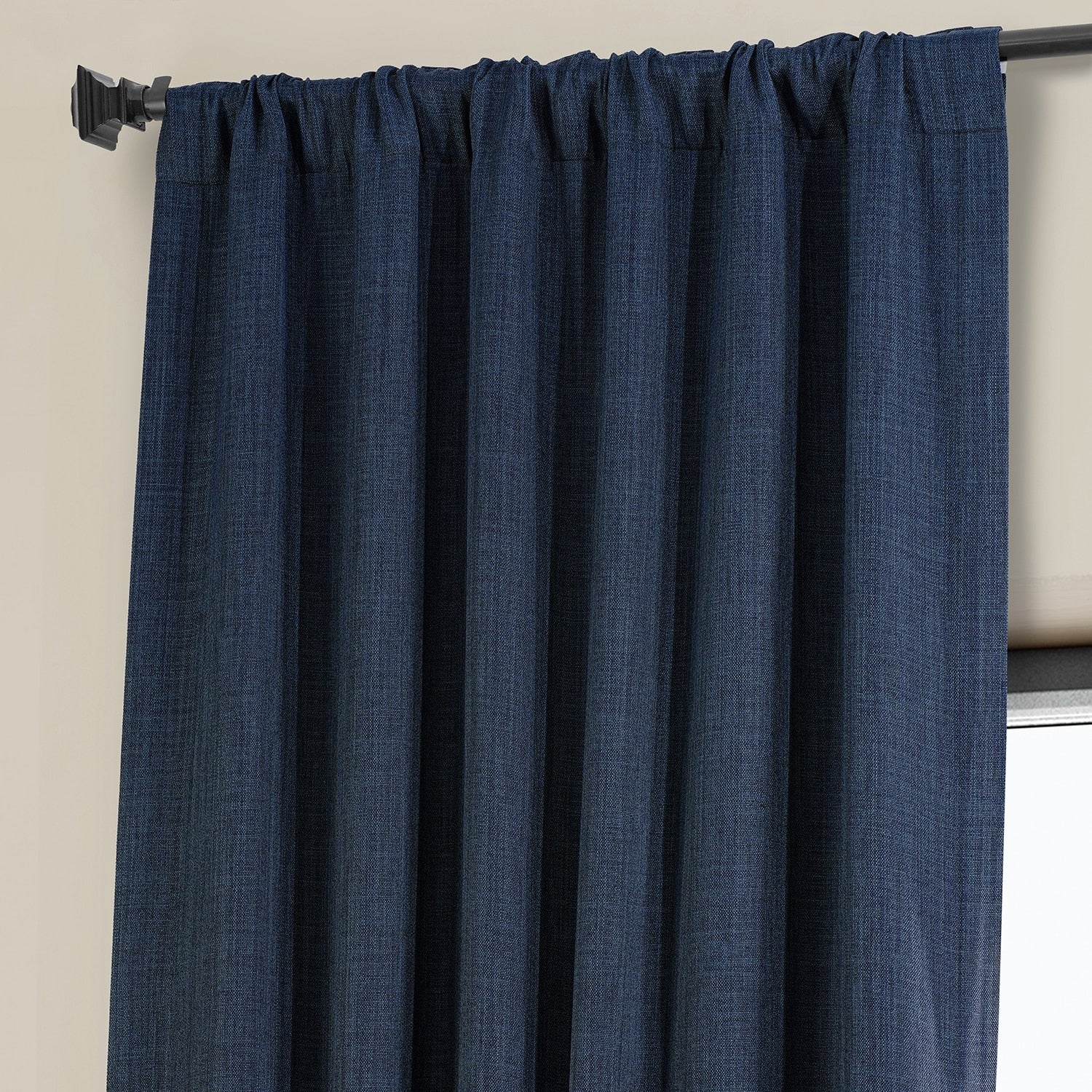 Exclusive Fabrics Faux Linen Room Darkening Curtain (1 Panel)